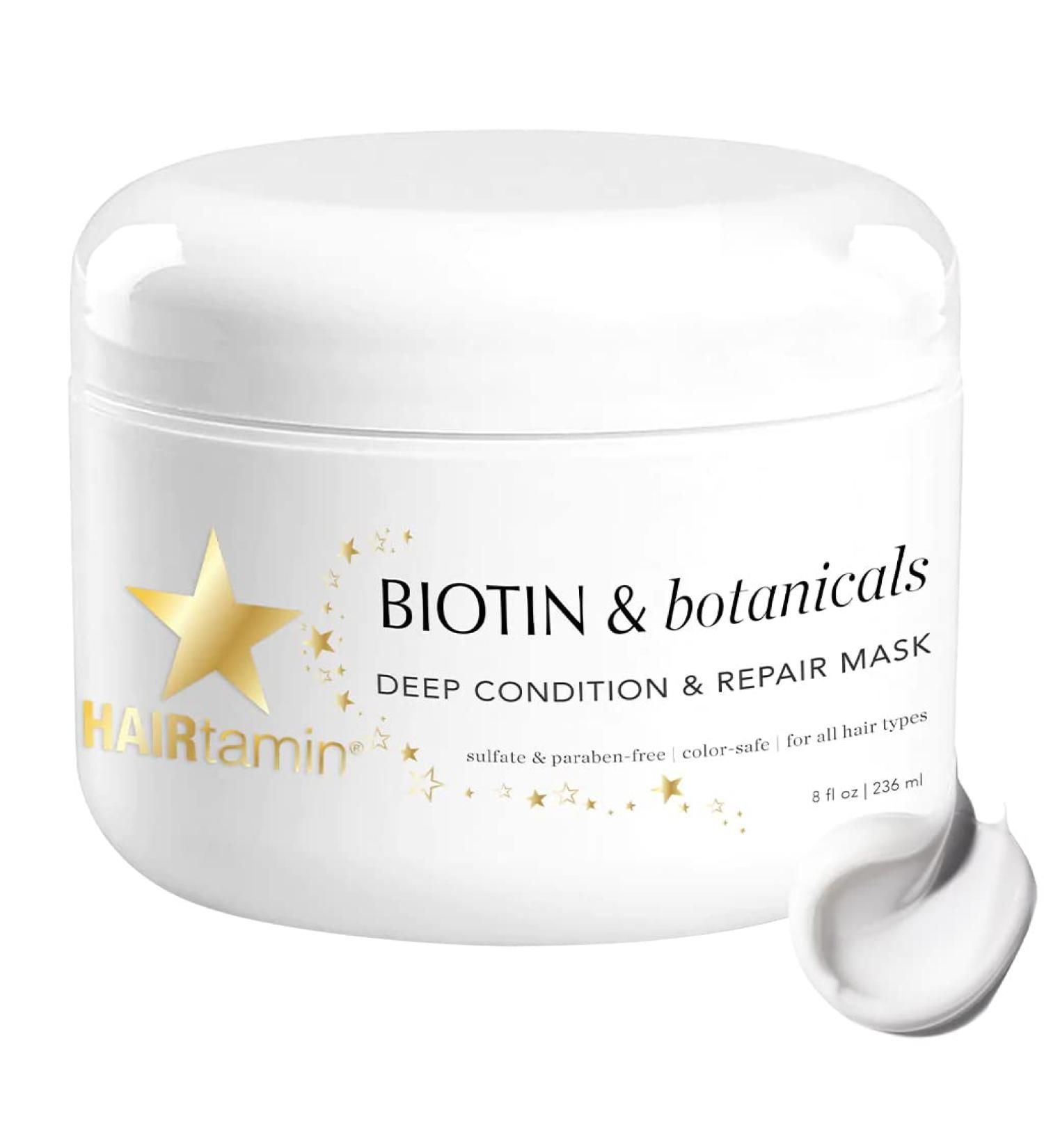 Hairtamin Biotin & Botanicals Hair Moisturizer Mask | Repair Damaged & Dry Hair | Curly Hair Treatment | Bleached Hair Repair - Buy Online on GoSupps.com