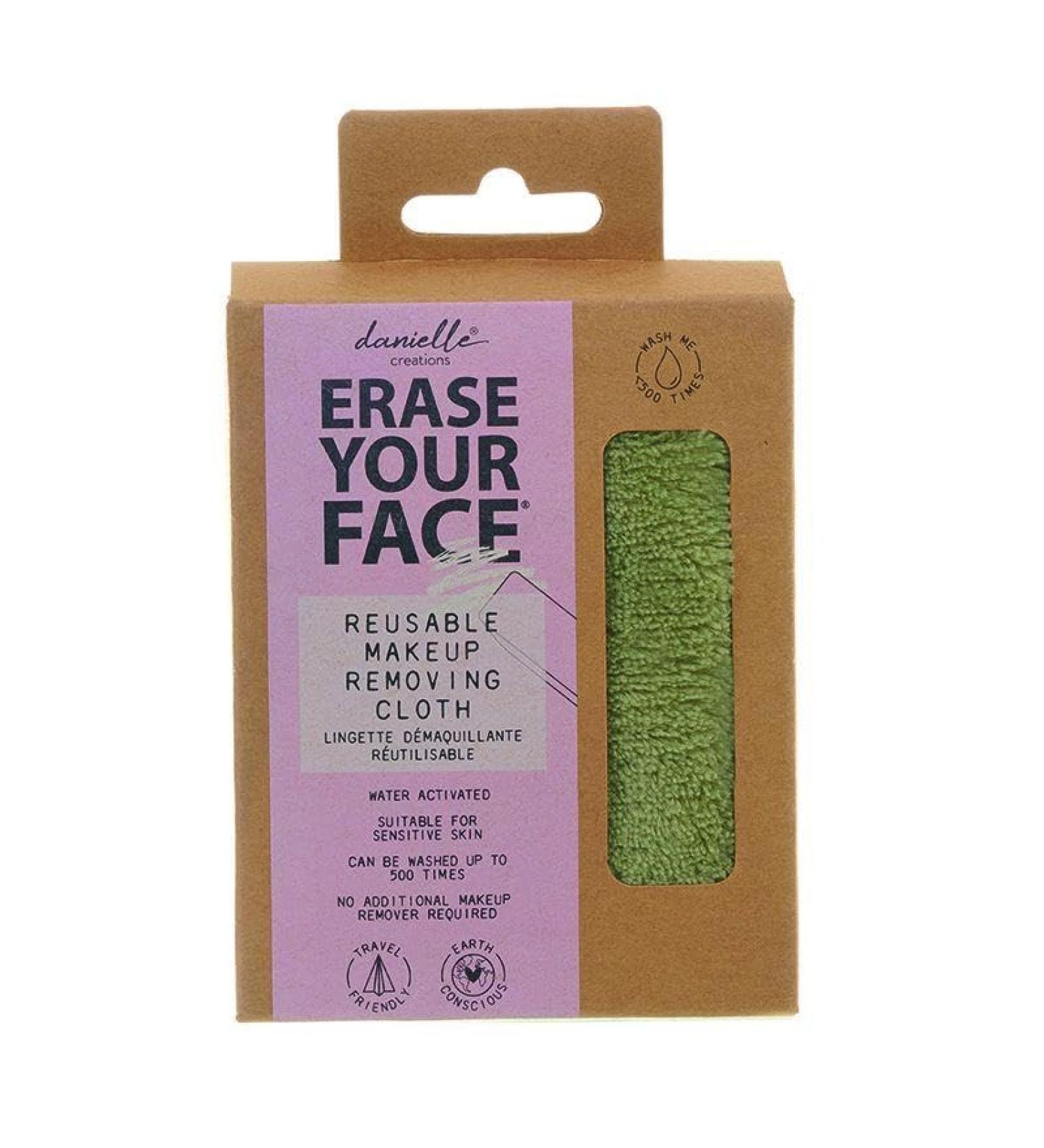 Eco-Friendly Reusable Khaki Green Makeup Removing Cloth Wipe