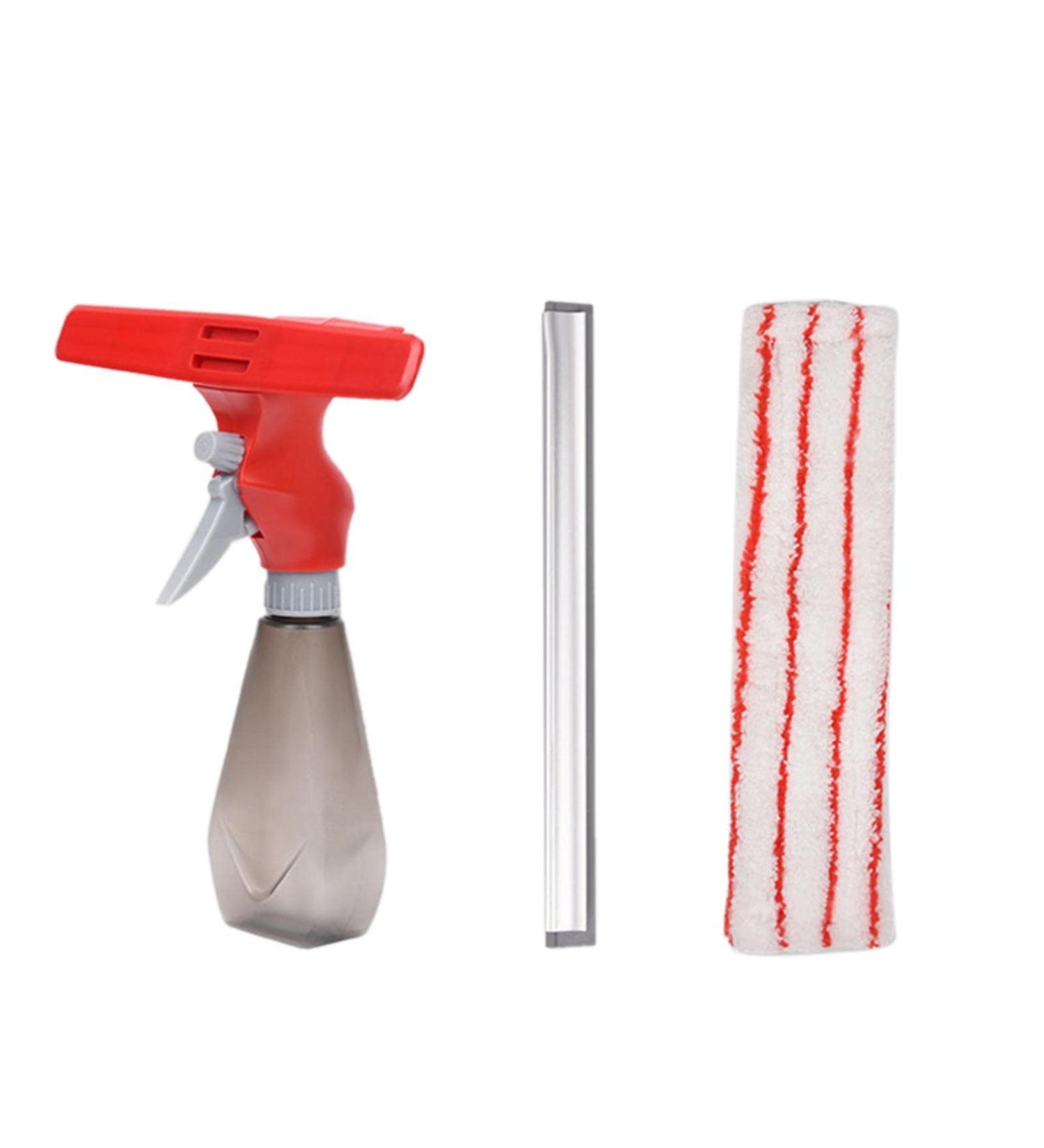 Multi-Function Window Spray Wiper Window Cleaner Kit with Spray Bottle and Wiping Cloth Efficient Cleaning for Window Car Glass & Desktop Uwariloy