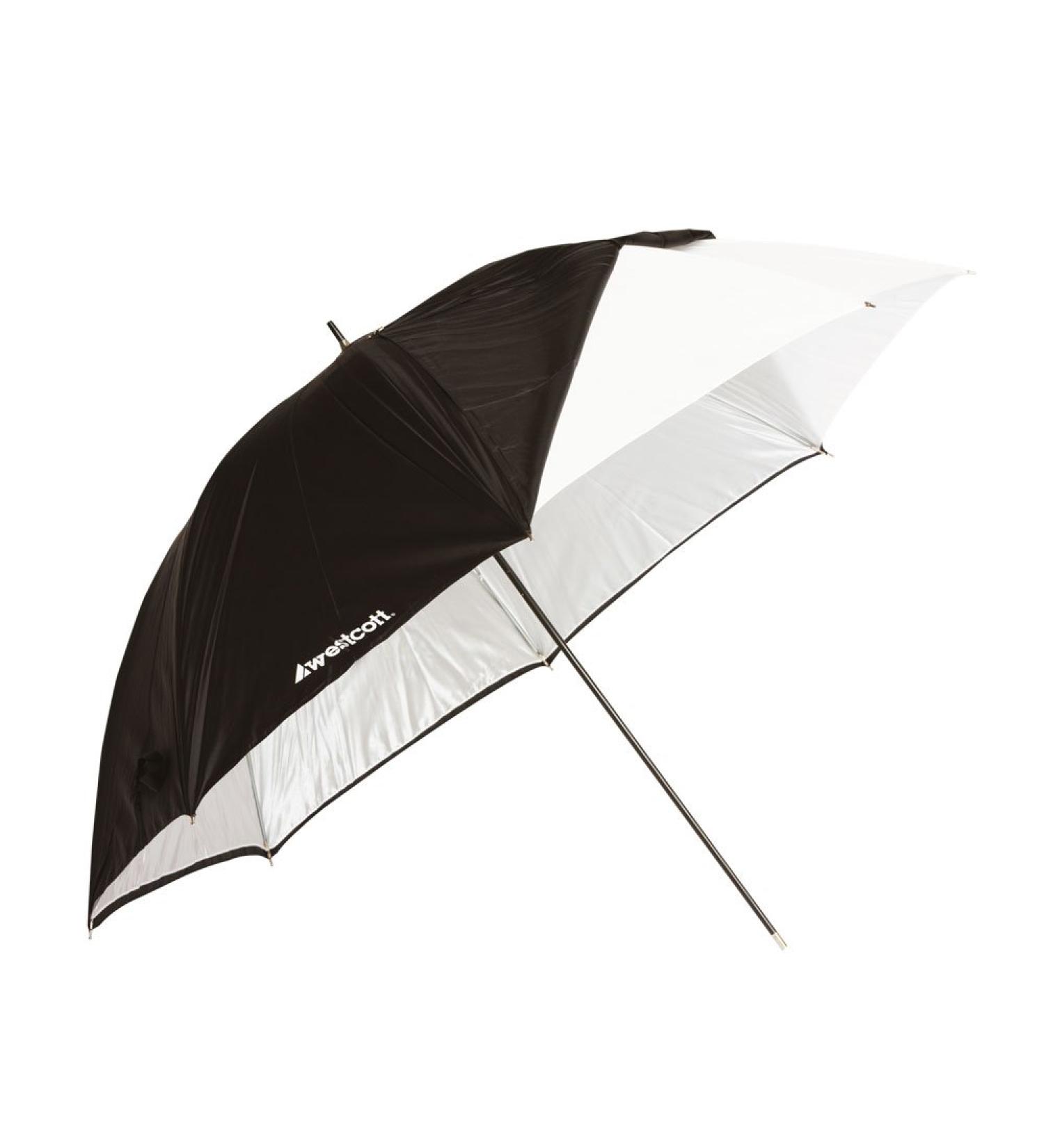 Westcott 32-Inch Optical White Satin Umbrella with Removable Black Cover - Professional Photography Accessory - Buy Online on GoSupps.com