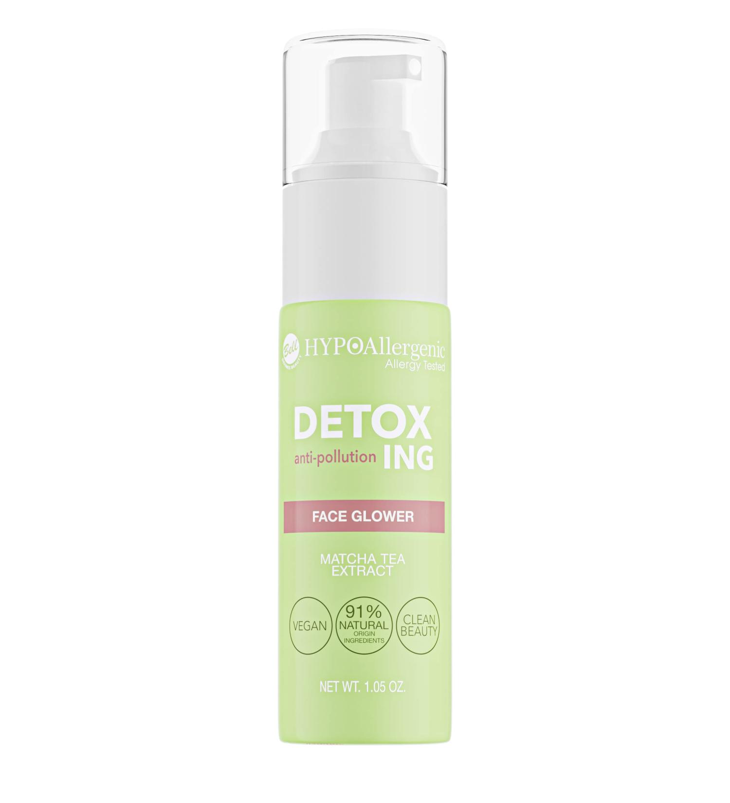 Bell Hypoallergenic Detoxing Face Illuminating Gel- Make Up Fluid with Matcha Tea Extract Anti - Pollution & Vegan 30g