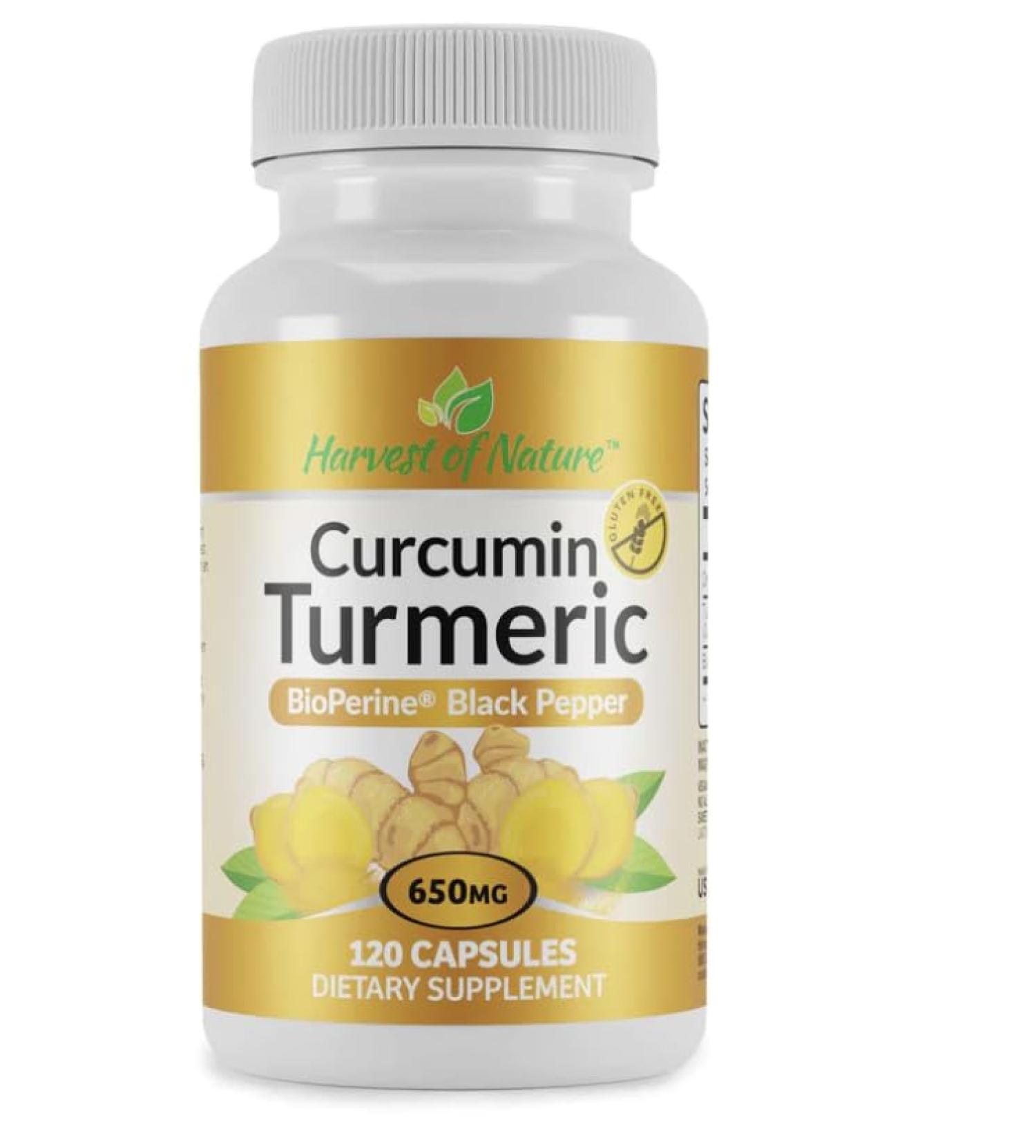Harvest of Nature Turmeric Curcumin - 650 mg - 120 Capsules - 2-Pack