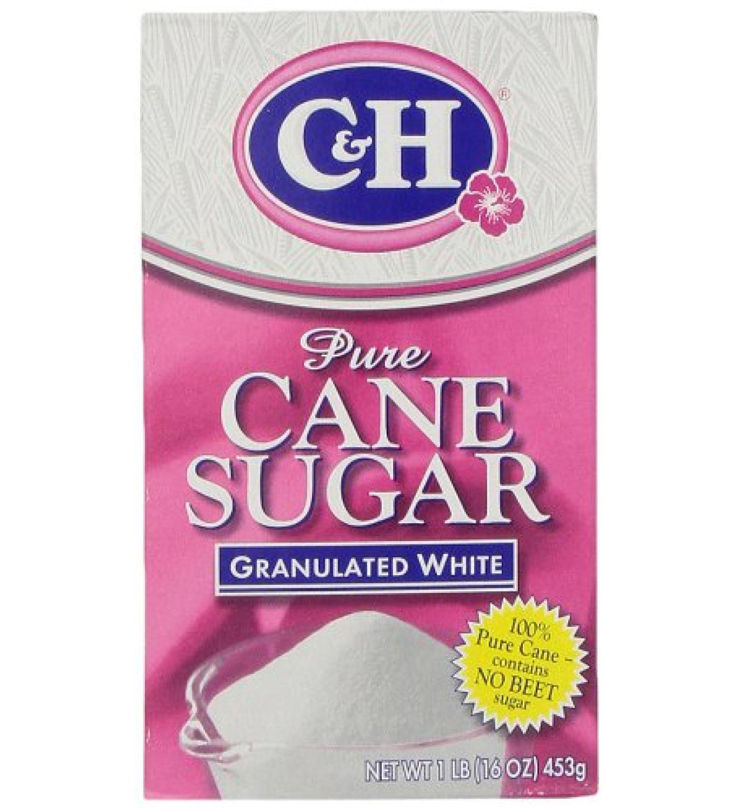 C&H Pure Cane Granulated White Sugar 1 lb - Premium Quality Sweetener - Buy Online on GoSupps.com