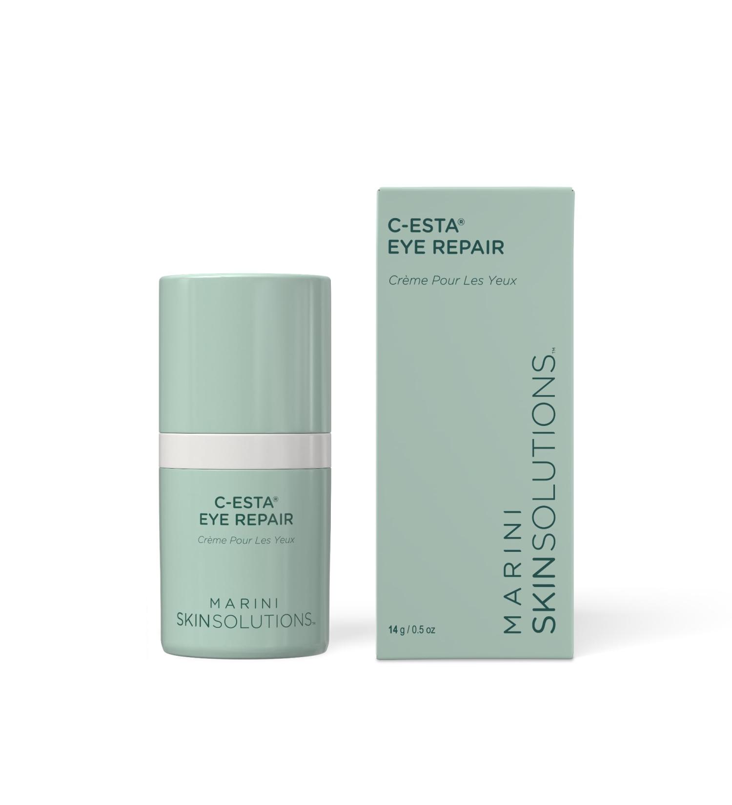 Marini SkinSolutions C-ESTA Eye Repair - Vitamin C Eye Cream with DMAE & Hyaluronic Acid - All Skin Types - Made in the USA - 0.5 oz - Buy Online on GoSupps.com