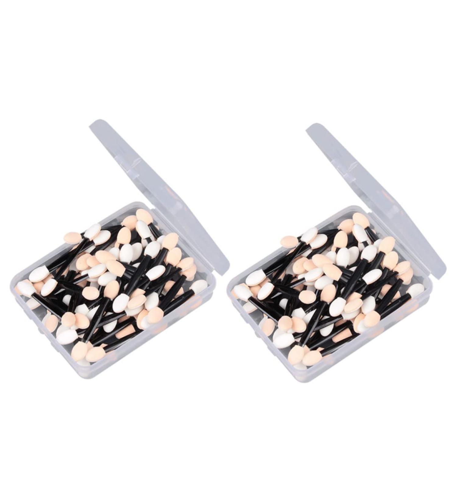 Mikinona 100 Pcs Eyeshadow Makeup Makeup Tools Makeup Application Brushes Cosmetic Size 2 Black - Buy Online on GoSupps.com