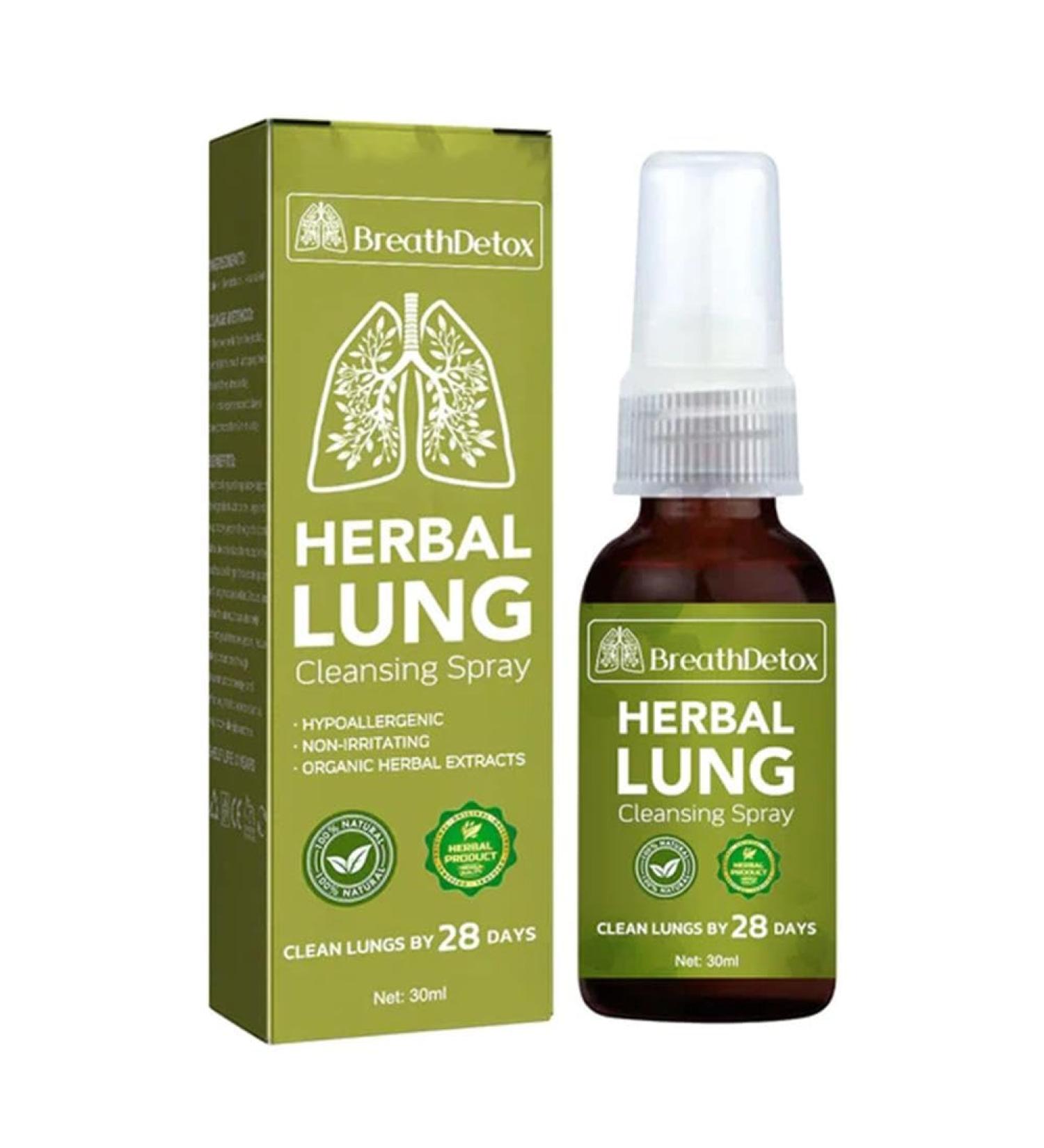 Natural Herbal Lung Cleansing Spray Breathdetox Herbal Cleanse Mist Herbal Lung Essence Powerful Lung Support - Buy Online on GoSupps.com