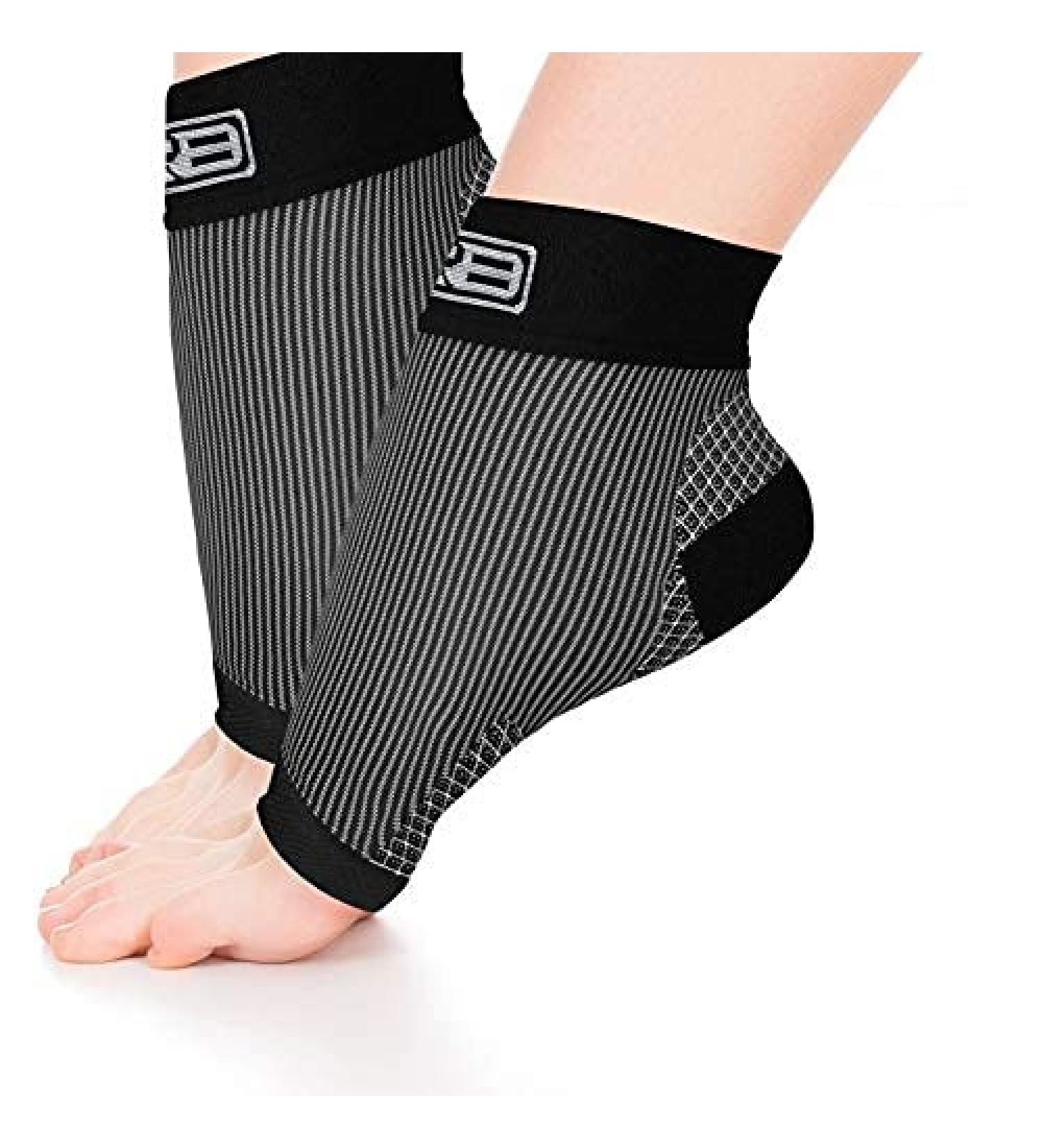 Plantar Fasciitis Socks - Ankle Compression Brace 22-25 mmHg for Arch Support & Heel Pain Relief - Foot Sleeves for Women and Men - Reduce Swelling & Achilles Tendonitis - Black (Small) - Buy Online on GoSupps.com