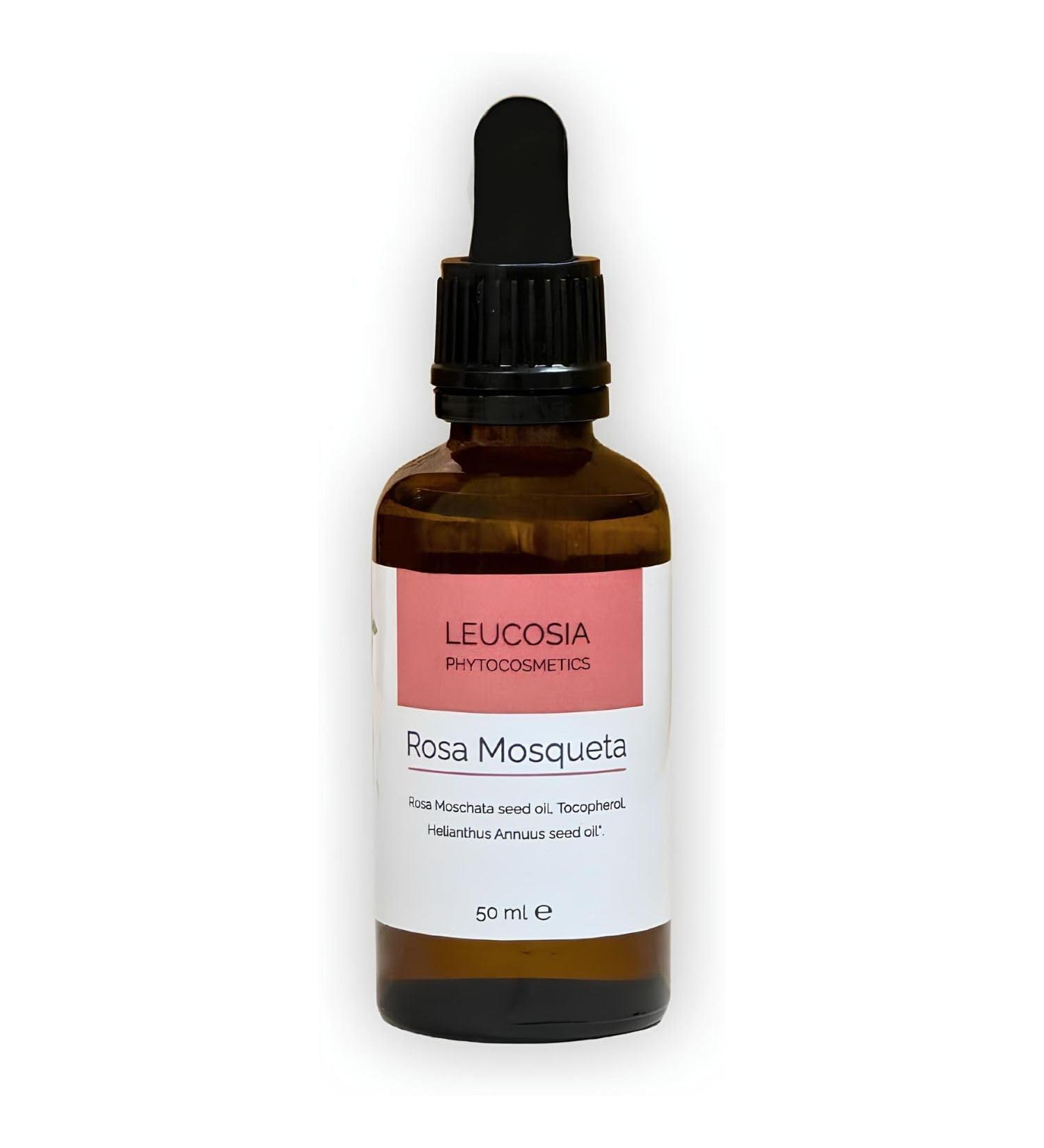 Leucosia Pure Rose Oil Mosqueta 100% - Soothing Rosehip Oil for Face Body & Hands - 50ml Nourishing Body Oil - Buy Online on GoSupps.com