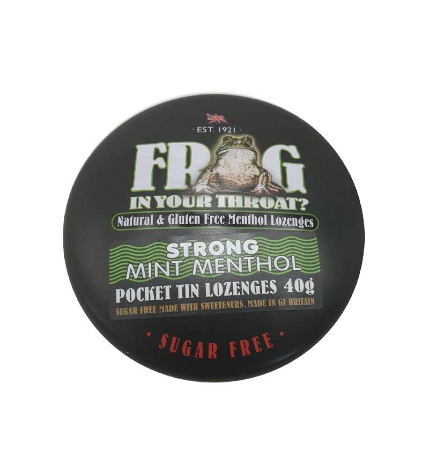 Simpkins Sugar Free Frog in Your Throat Strong Menthol Pocket tin Lozenges 2 x 40g TINS - Buy Online on GoSupps.com