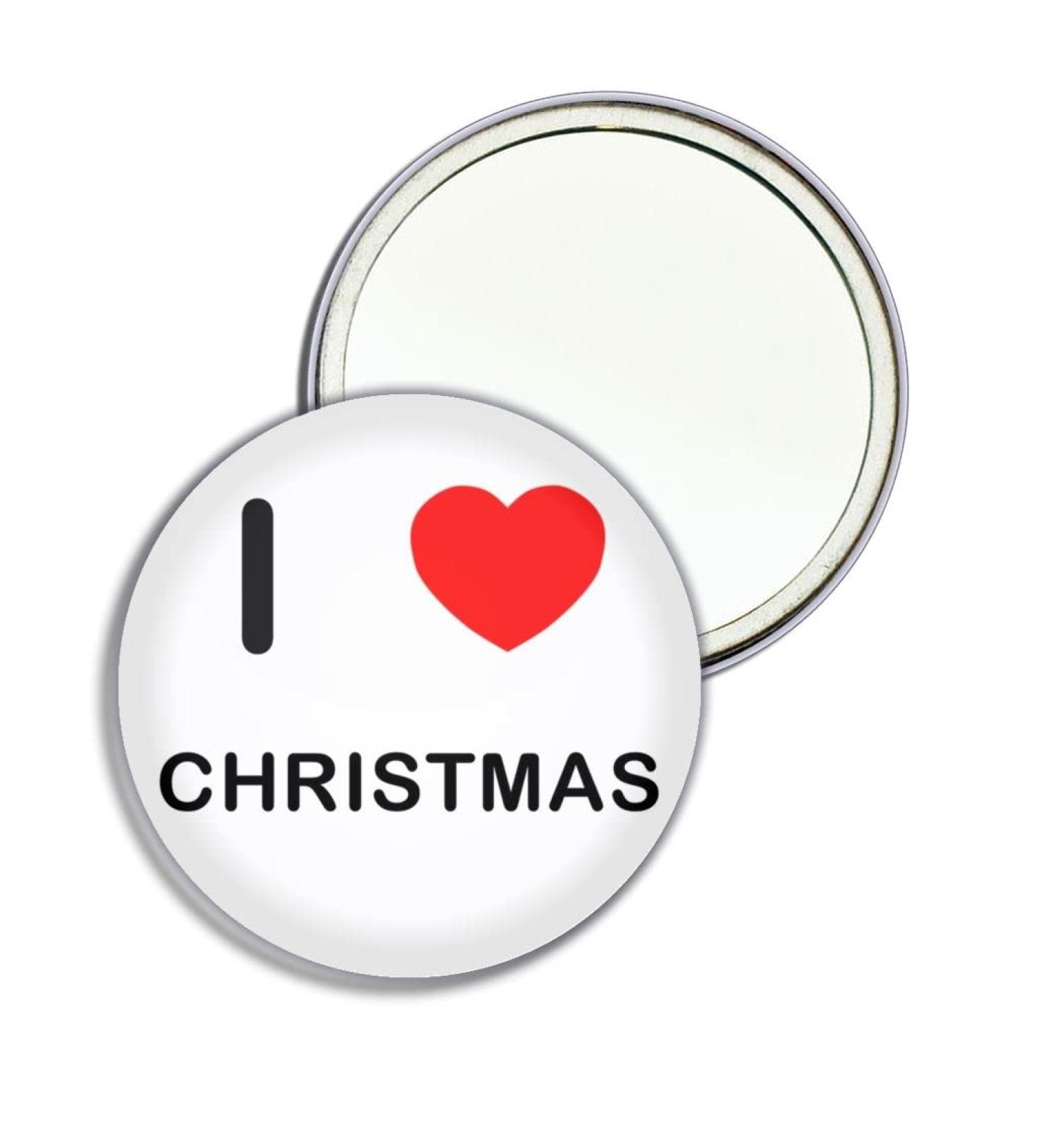 I Love Christmas - 55mm Round Compact Mirror - Buy Online on GoSupps.com