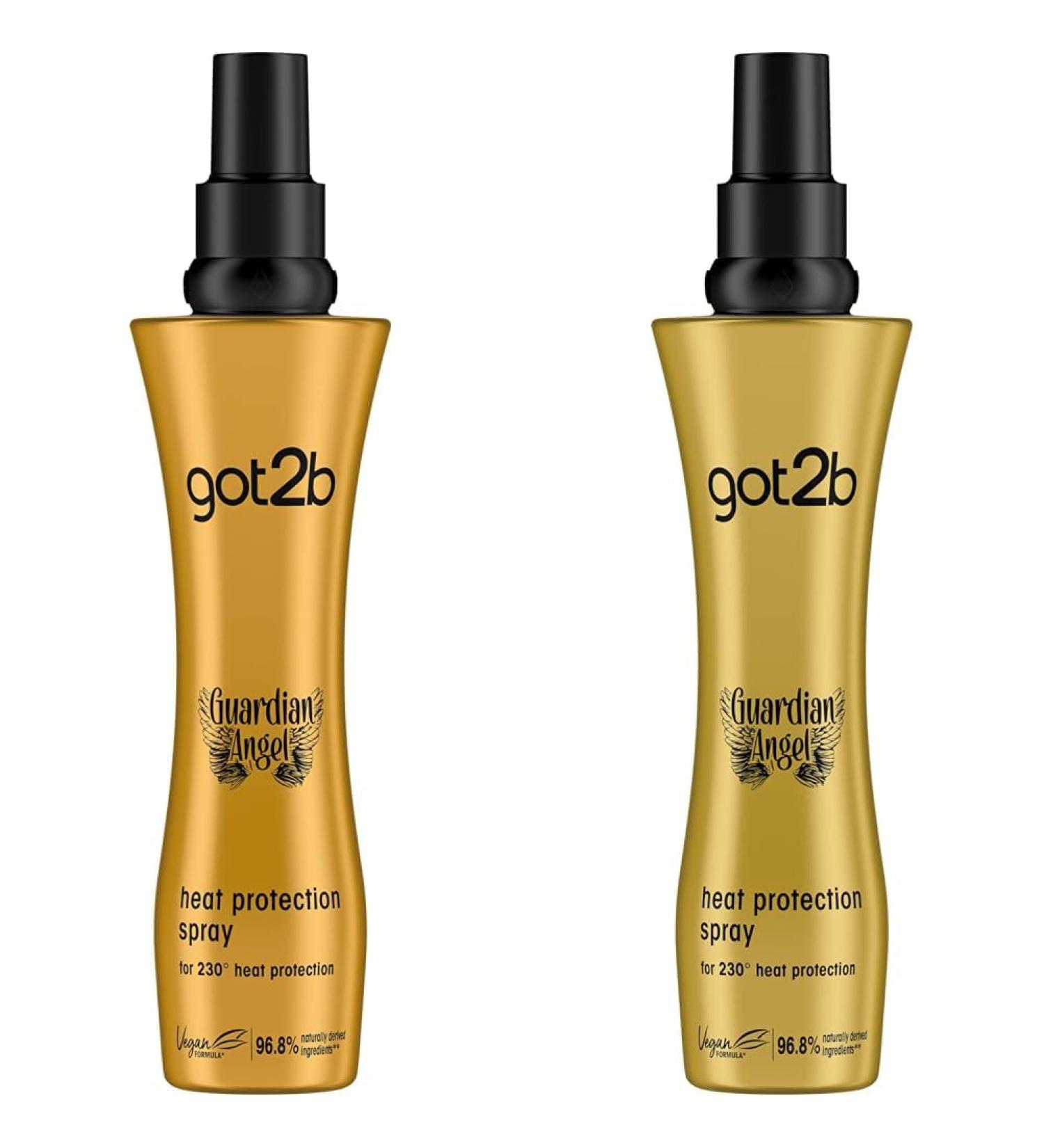 Got2b Guardian Angel Up to 230 degrees Heat Protection Hair Spray Contains Argan Oil Silicone Free 200ml (Pack of 2) 200 ml (Pack of 2) - Buy Online on GoSupps.com