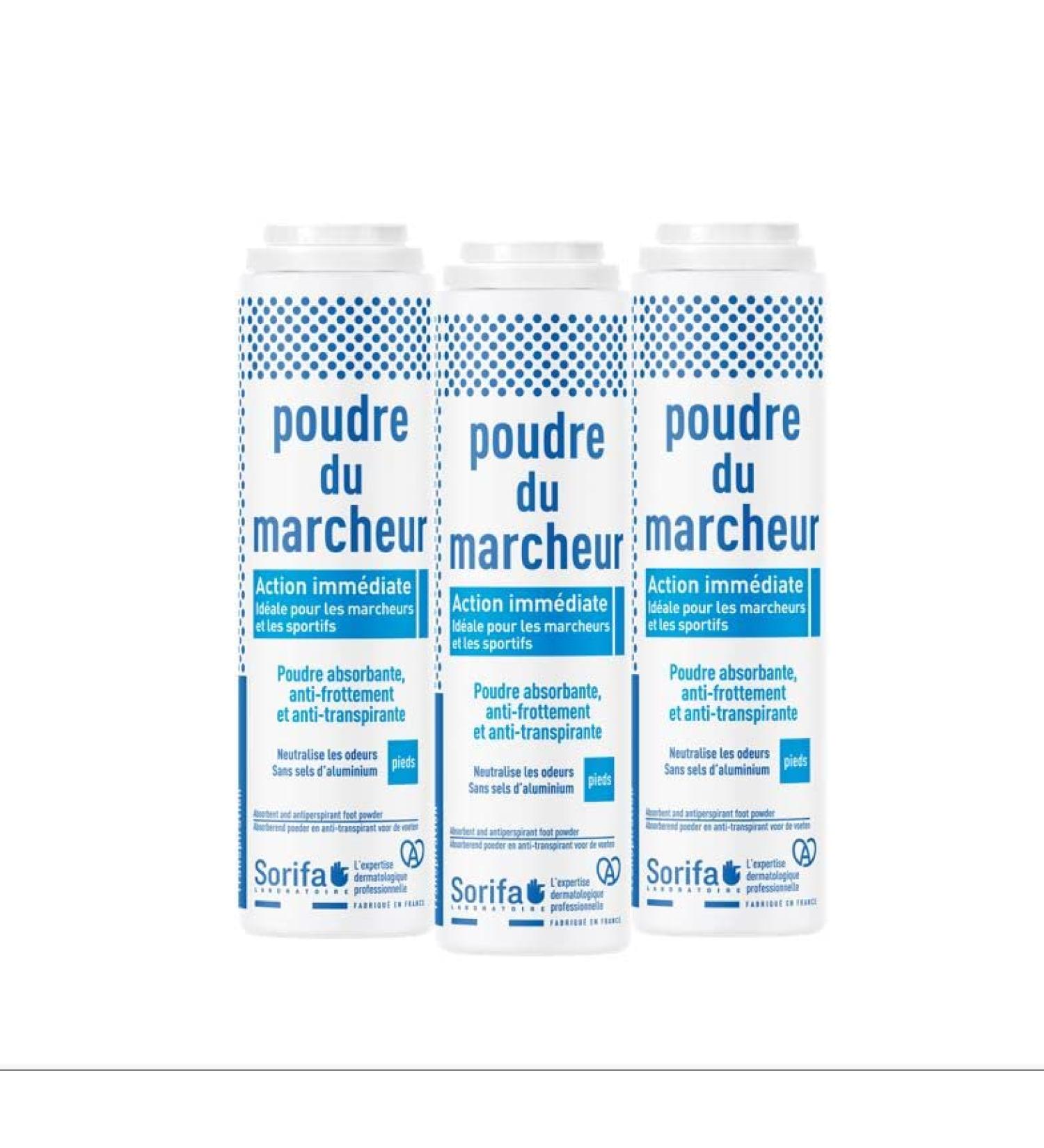 SORIFA - Set of 3 Walker Powder Antiperspirant Absorbent Feet Reduces Sweating Eliminates Odors and Fungus No - Buy Online on GoSupps.com