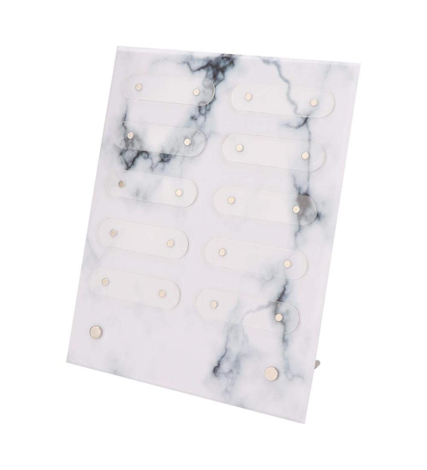 Better Results Nail Gel Color Stand Plate Not Easy To Fall Off Reuse Nail Art Showing Holder Salon Shop for Home Beauty Salon Manicure(Marble magnetic adsorption) - Buy Online on GoSupps.com