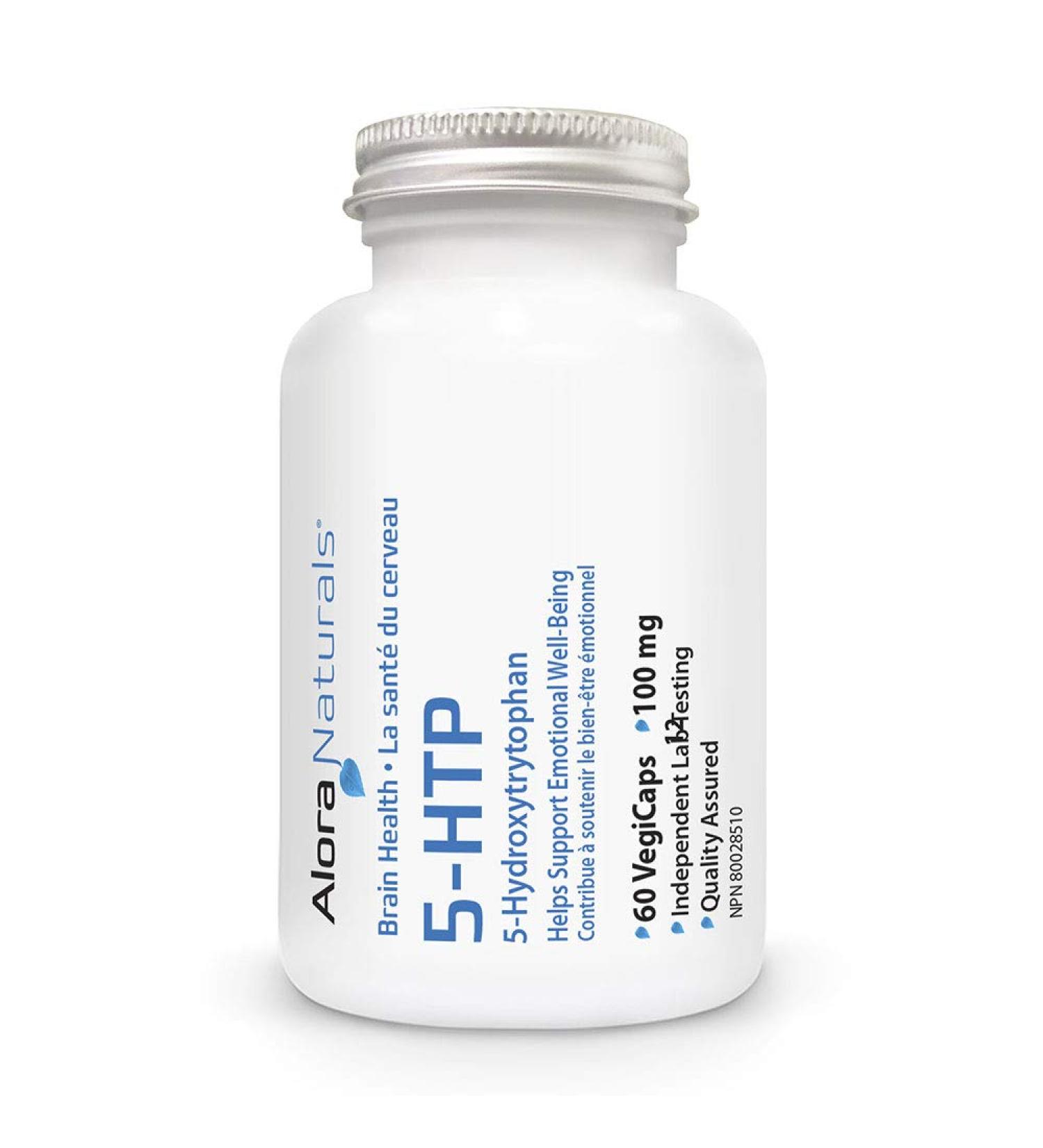 Alora Naturals - 5-HTP (5-Hydroxytryptophan) - Helps Support Emotional Well-Being Raises Serotonin Levels - (60 Vegetarian Capsules)