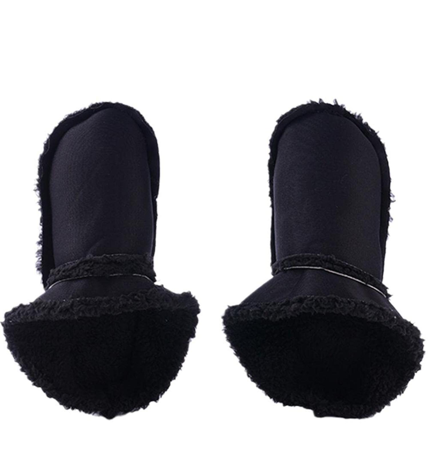 Pulunto Winter Fur Insoles for Crocs Clogs - Removable Furry Liners for Warmth and Comfort | Size 37-38, Black - Buy Online on GoSupps.com
