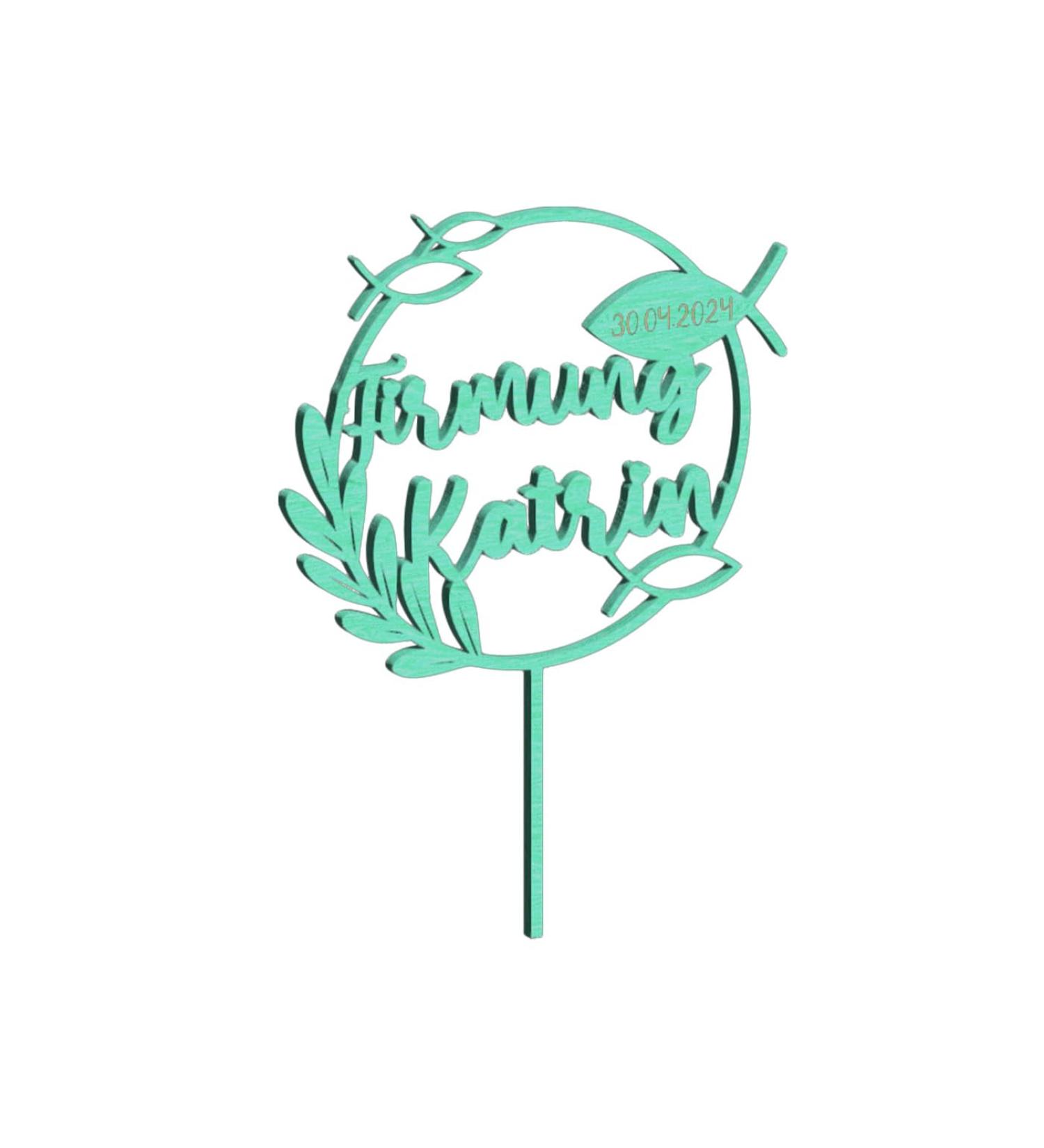 Personalized Asino Cake Topper for Communion & Confirmation | Custom Birch Multiplex - Unique Name & Date Attachment - Buy Online on GoSupps.com