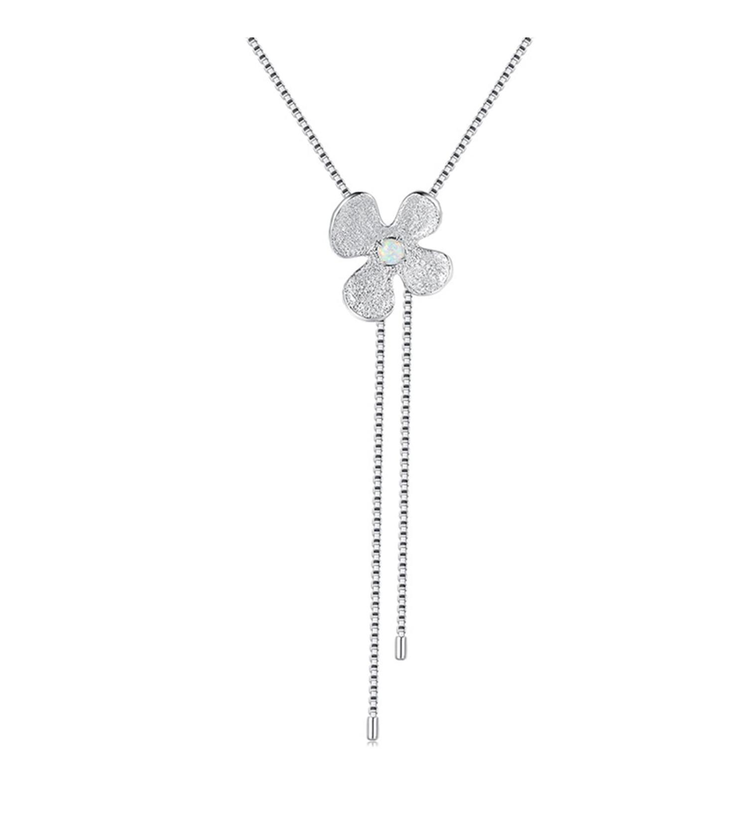 Shop Oralgos Adjustable Four-Leaf Clover Necklace - Fashionable Alloy Jewelry for Daily Wear & Parties | International Shipping Available - Buy Online on GoSupps.com