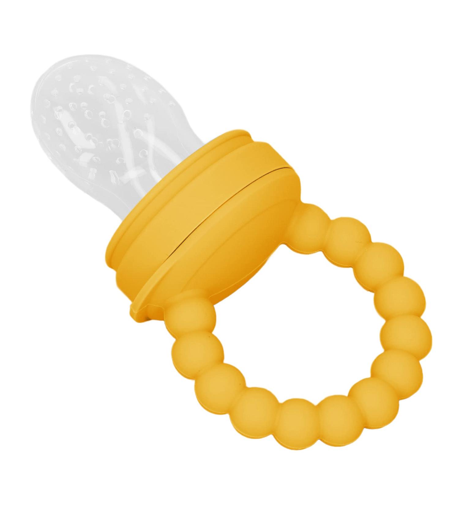 Buy Fruit Pacifier Feeder - Food Grade Yellow Food Feeder for Safe & Easy Fruit Feeding | International Shipping Available - Buy Online on GoSupps.com
