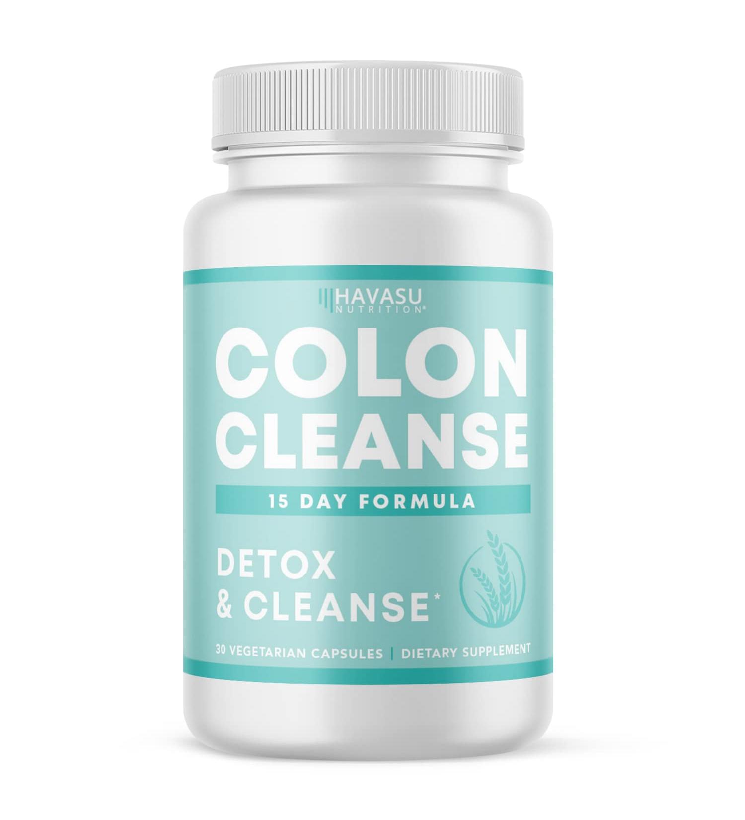 Havasu Nutrition Colon Cleanse - 15 Day Fast-Acting Detox & Weight Loss | Natural Laxative for Constipation & Bloating Relief | 30 Veggie Caps - Buy Online on GoSupps.com