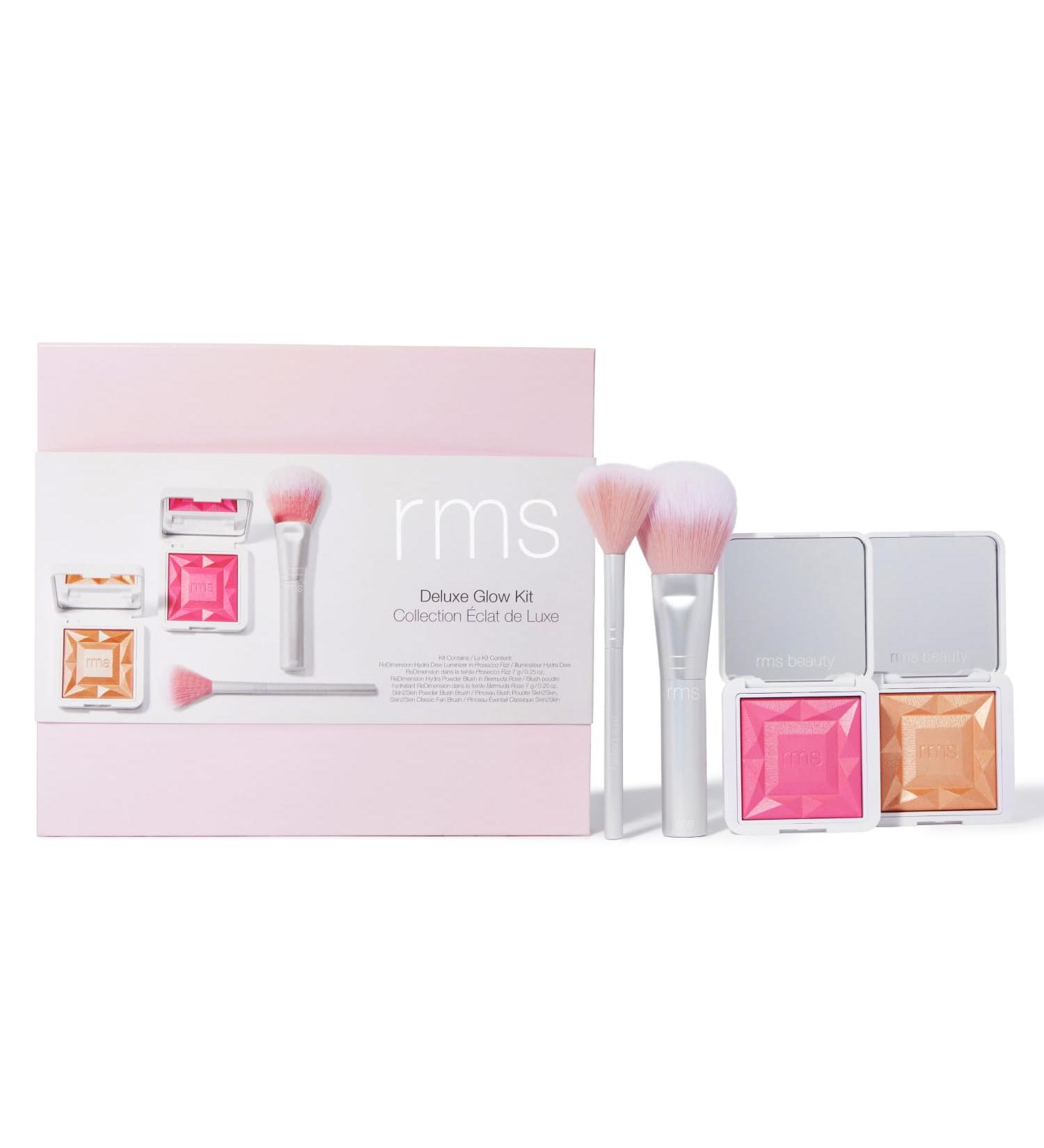 RMS Beauty Deluxe Glow Kit - Makeup Gift Set with Highlighter & Blush | Perfect Holiday Gift for Women - Buy Online on GoSupps.com