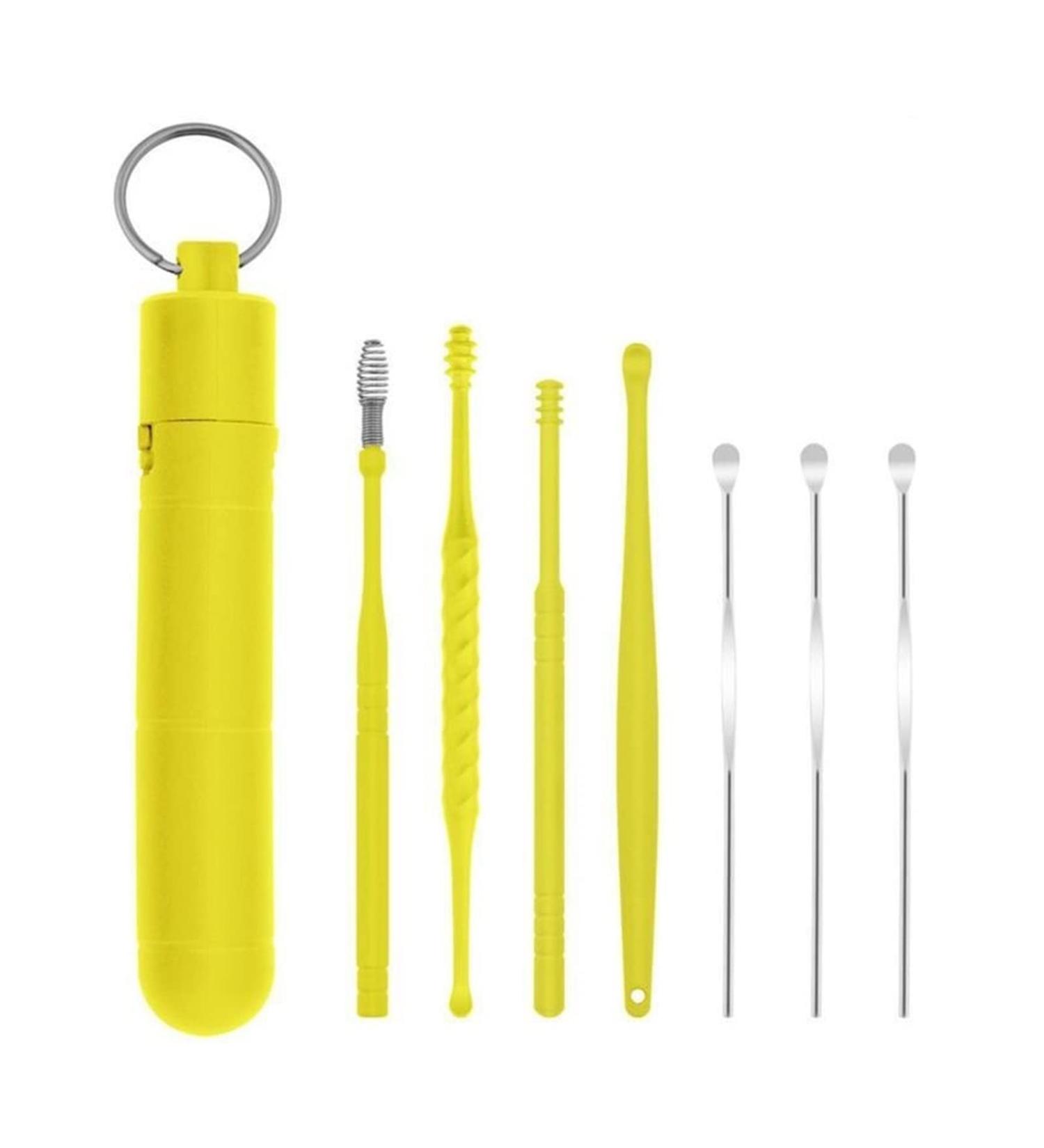 MACIMO 7PCS Ear Cleaner Earwax Removal Tool Set - Reusable Ear Cleaning Spring Spoon Kit (Color B) - Buy Online on GoSupps.com