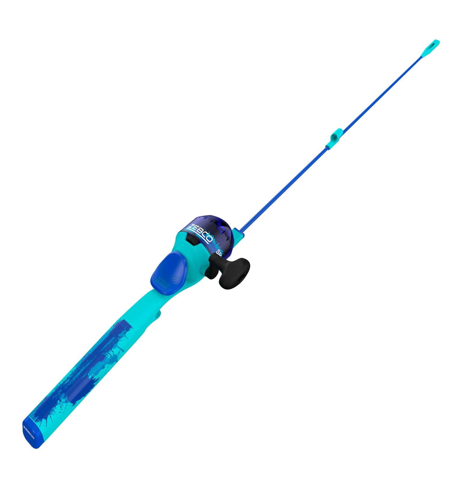 Zebco Splash Kids Spincast Reel and Fishing Rod Combo - Durable 29 Floating Fiberglass Rod - Tangle-Free Design - Pre-Spooled with 6-Pound Line - Blue - Buy Online on GoSupps.com