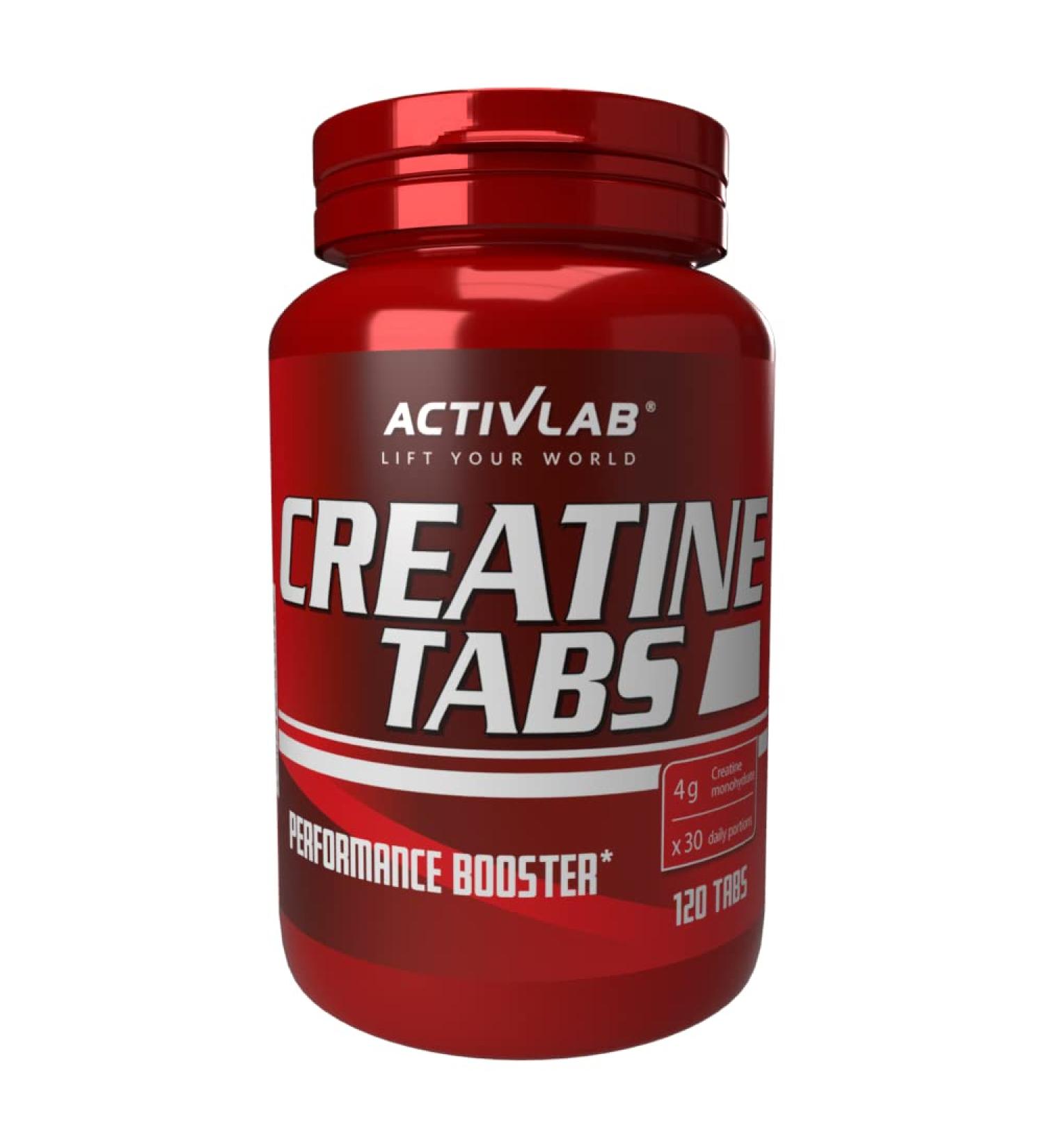 Activlab Creatine Tabs - 4000 mg Creatine Monohydrate | 120 Tablets | Pomegranate Flavor for Bodybuilding & Fitness | 3x Lab Tested - Buy Online on GoSupps.com