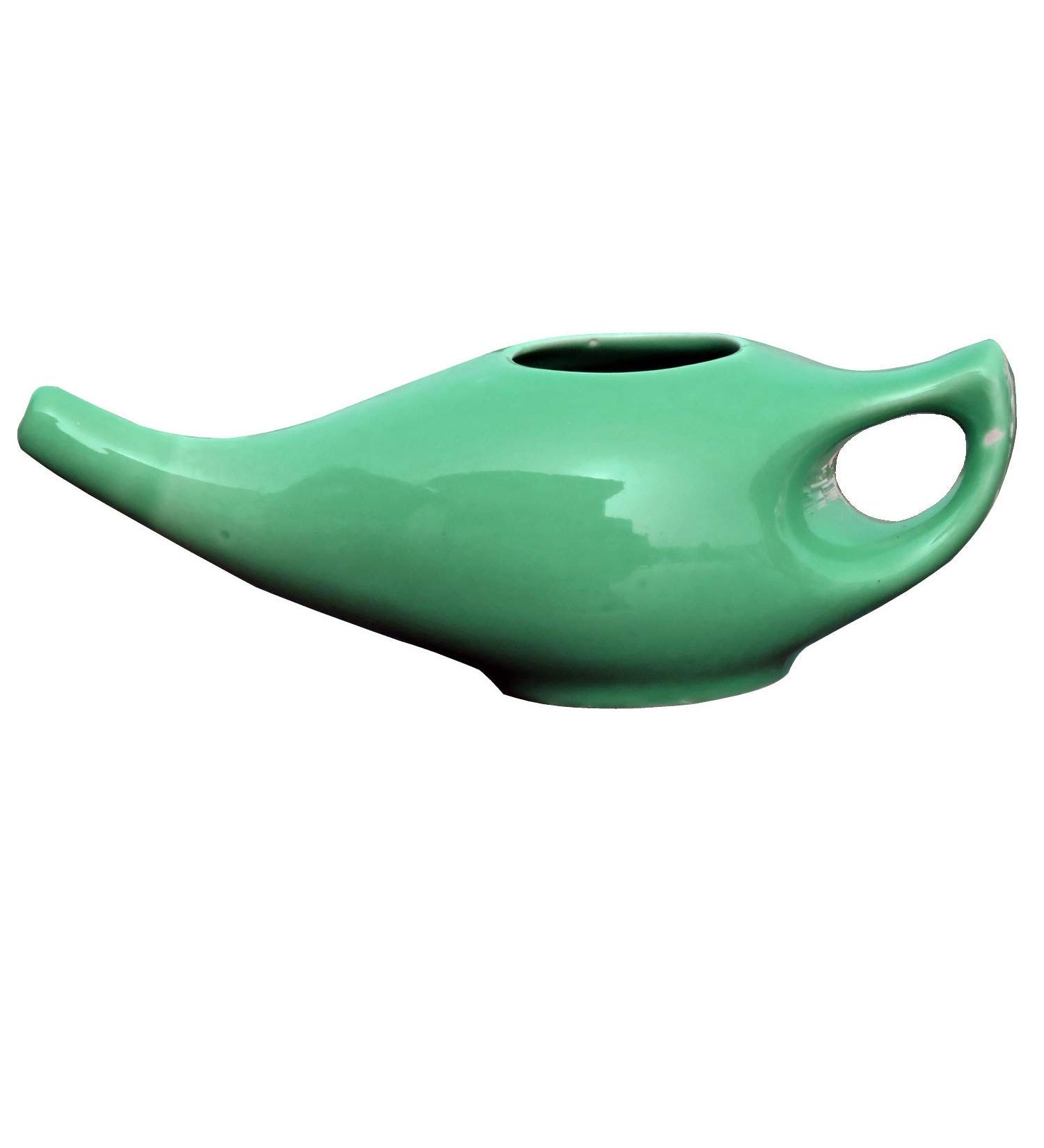 ANCIENT IMPEX Ceramic Neti Pot with 5 Sachets of Neti Salt | Natural Nasal Cleansing for Sinus Relief | Travel-Friendly Design (Turquoise) - Buy Online on GoSupps.com