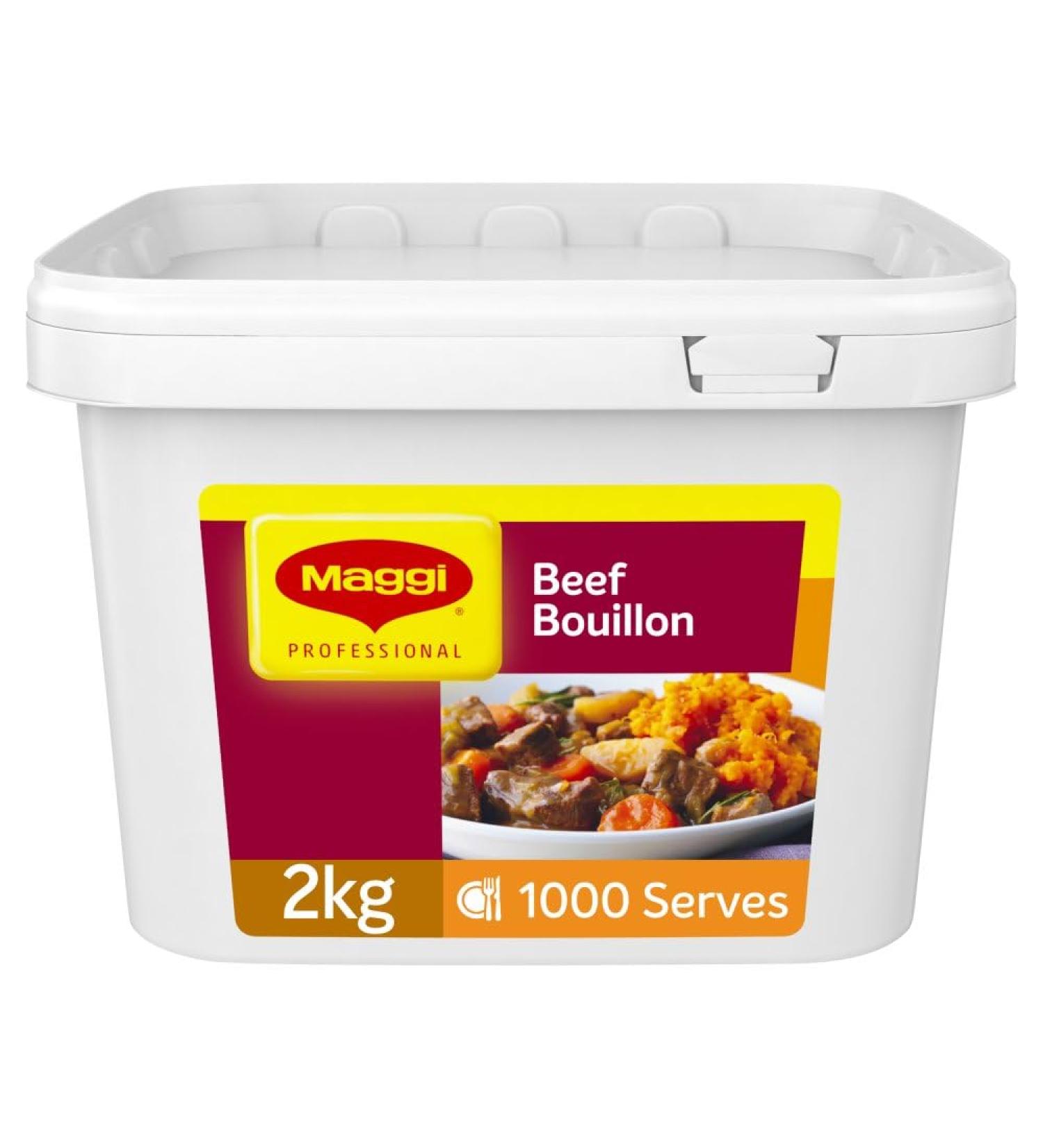 MAGGI Gluten Free Beef Bouillon Powder 2 x 2kg Tub Packs