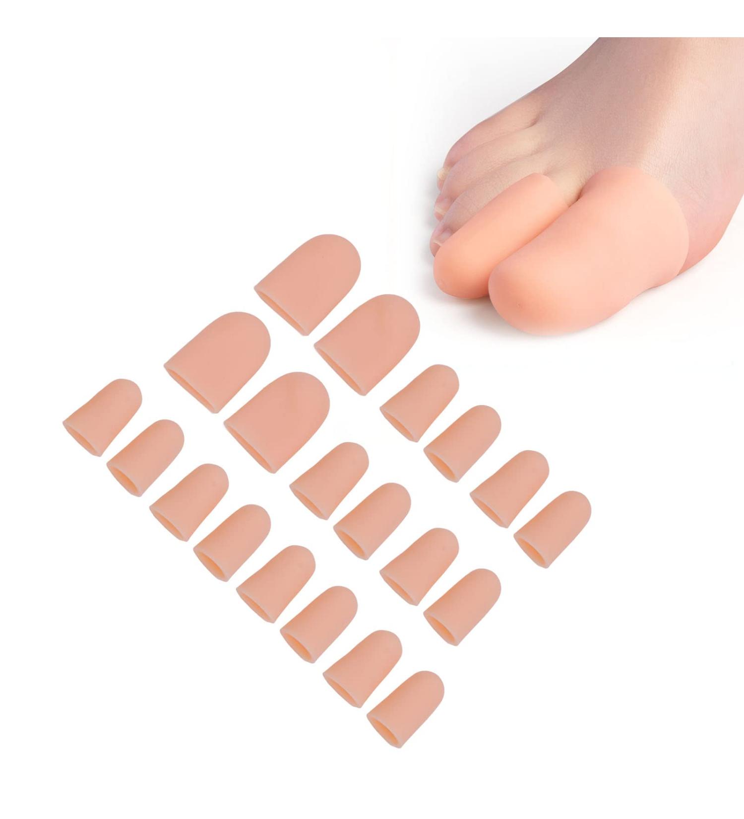 Gel Toe Caps - Toe Protectors for Blister, Corn, Callus, Ingrown Toenails - 10 Pairs - Buy Online on GoSupps.com