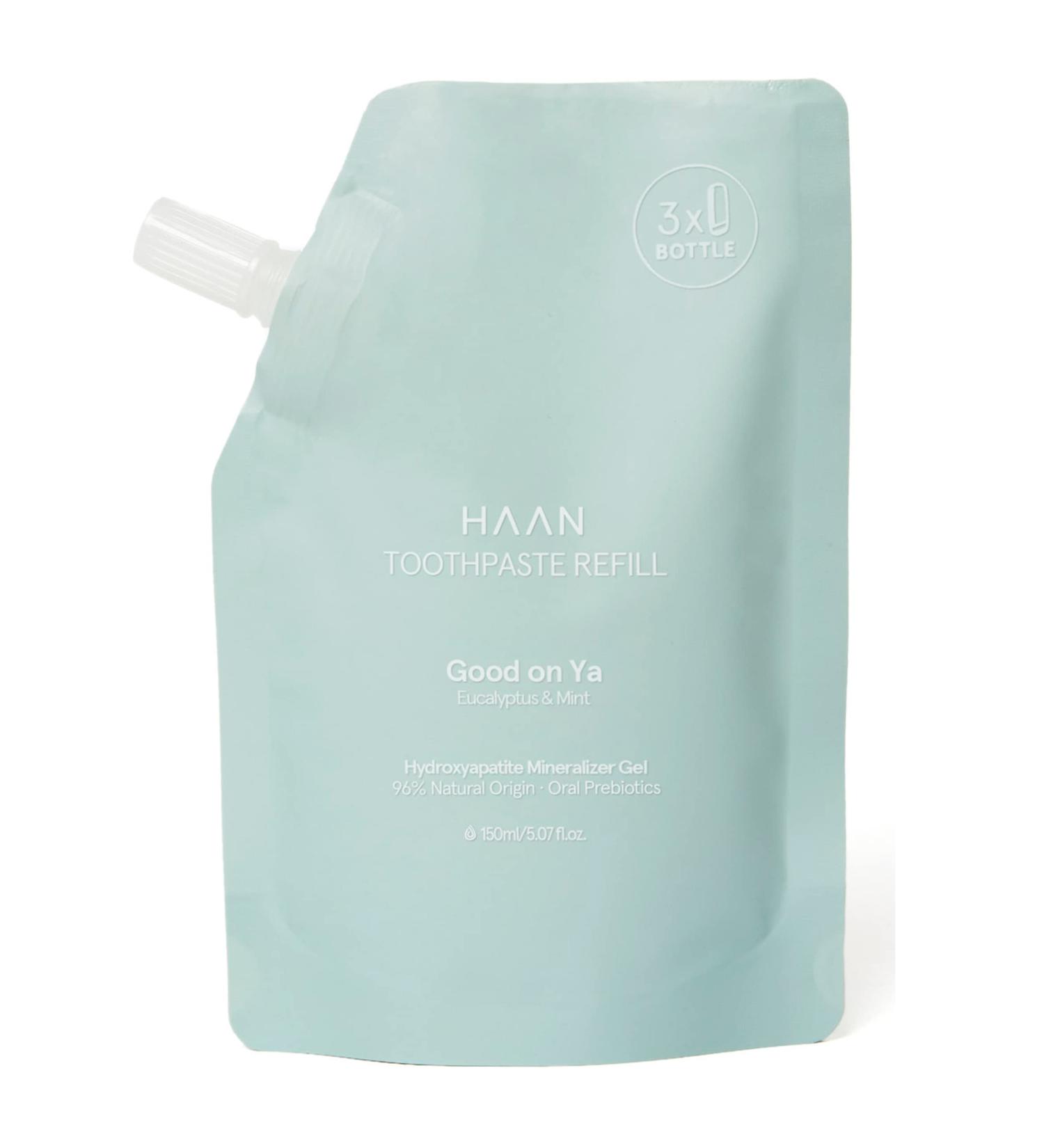 HAAN Refillable Toothpaste - Vegan Teeth Whitening & Cavity Protection with Hydroxyapatite | Eucalyptus & Mint Scent - 5.07 fl. Oz - Buy Online on GoSupps.com