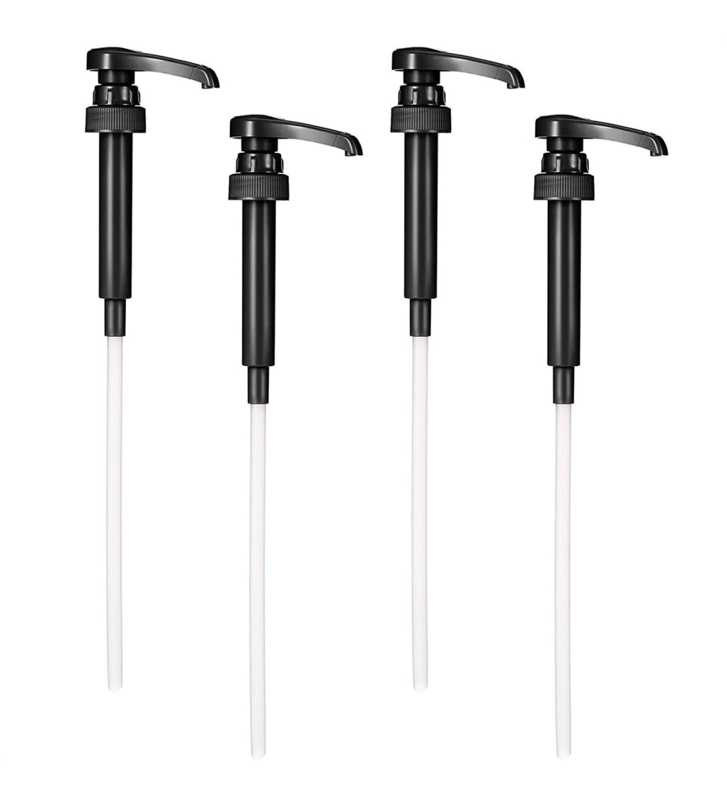 Black Pump Syrup Dispenser Set - 4 Pcs Coffee Creamer, Milk, Juice, and Soda Can Pump for Gallon Bottles - Reluen - Buy Online on GoSupps.com
