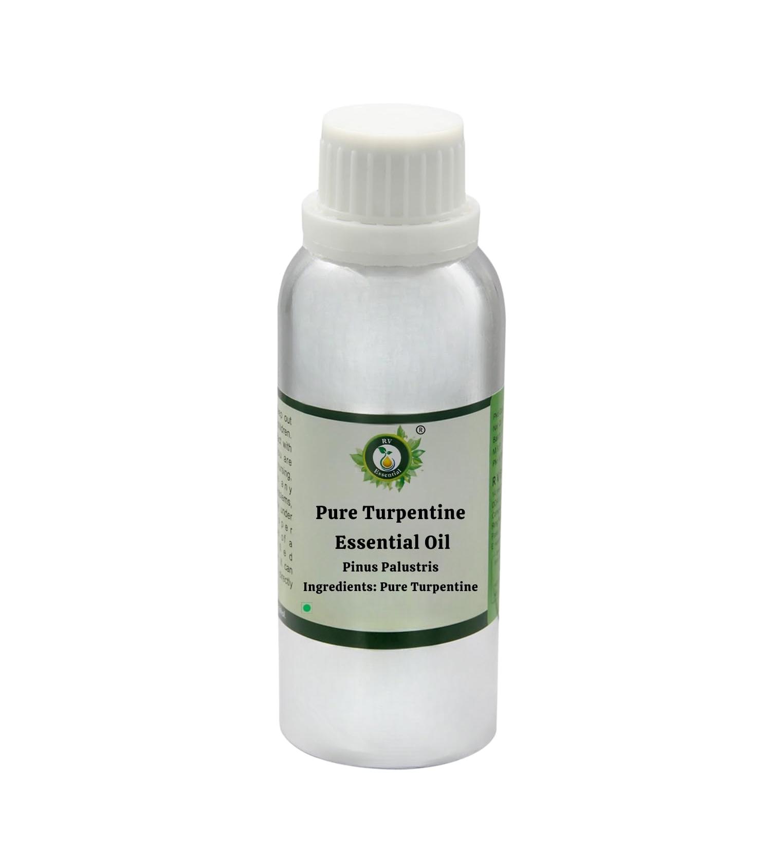 R V Essential Pure Turpentine Essential Oil 300ml (10oz)- Pinus Palustris (100% Pure and Natural Steam Distilled) Turpentine 10 Fl Oz (Pack of 1) - Buy Online on GoSupps.com