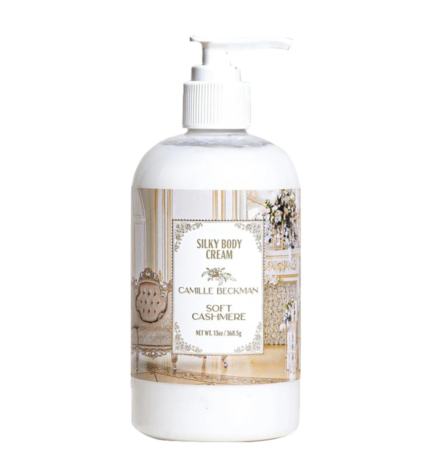 Camille Beckman Soft Cashmere Scented Silky Body Cream Daily Moisturizer for All Skin Types Non-Greasy Vegan Formula to Nourish and Soften Hands and Body 13 Ounce - Buy Online on GoSupps.com