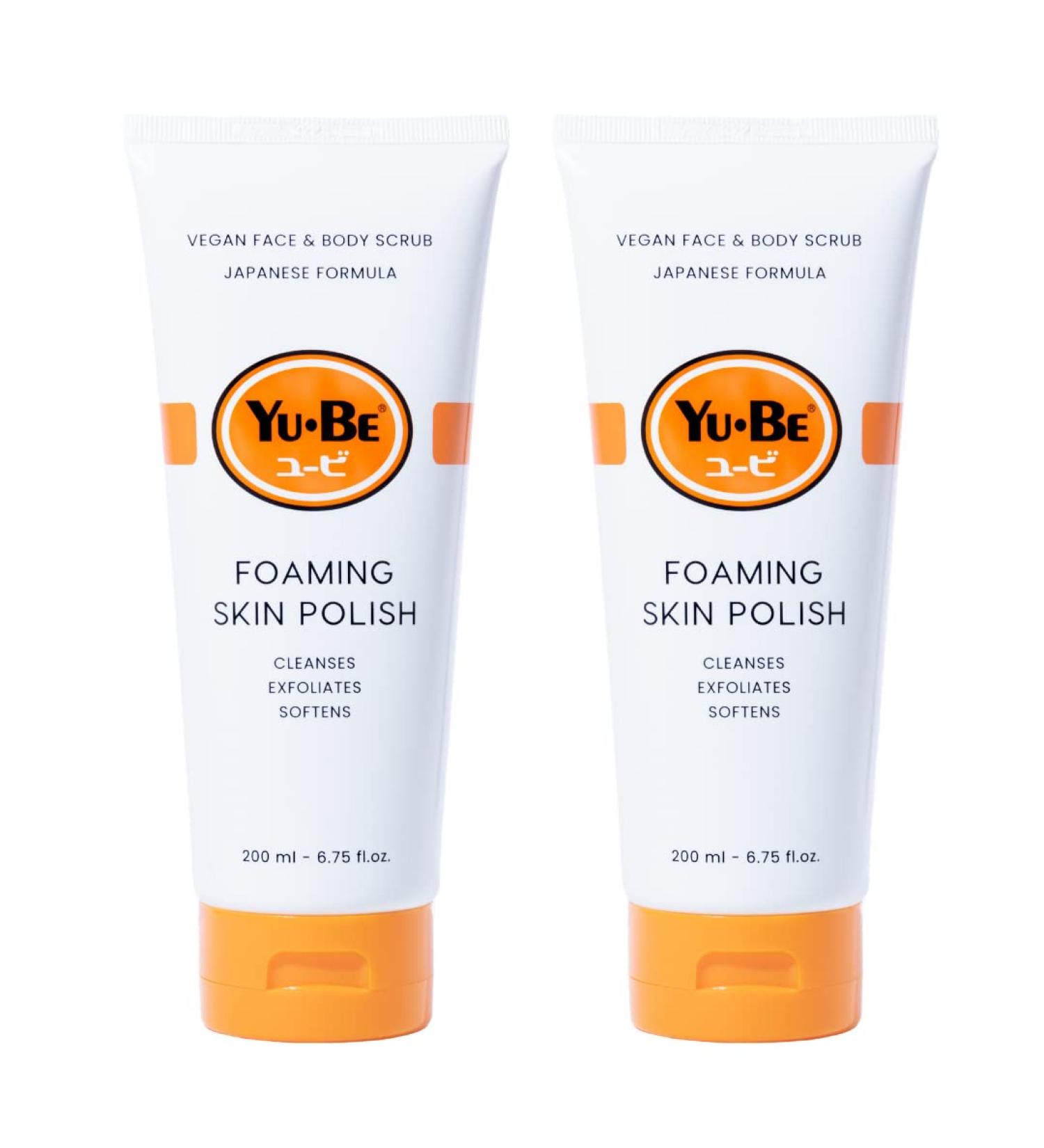 Yu-Be Foaming Polish Exfoliating Scrub & Face Wash Duo - Hydrating Exfoliant for Smooth Skin - 6.75 fl oz 2 Pack - Buy Online on GoSupps.com