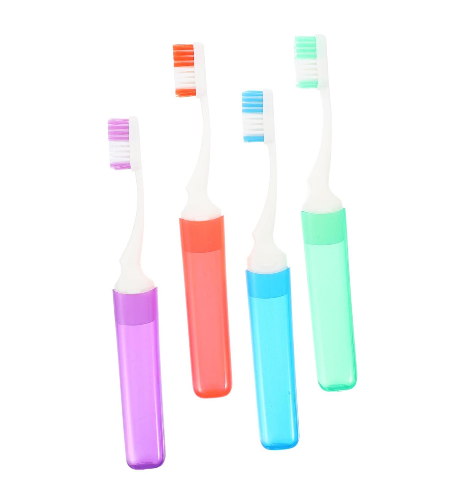 Beaupretty Portable Travel Toothbrush Set - 4 Soft Bristle Toothbrushes for Camping & Outdoor Use - Buy Online on GoSupps.com