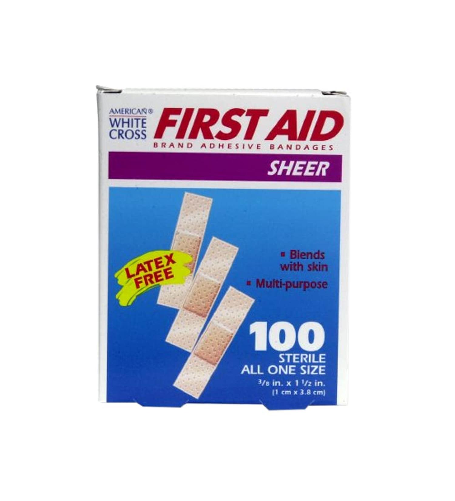 Dukal Sheer Adhesive Bandages 3/8 x 1-1/2 (Box of 100)