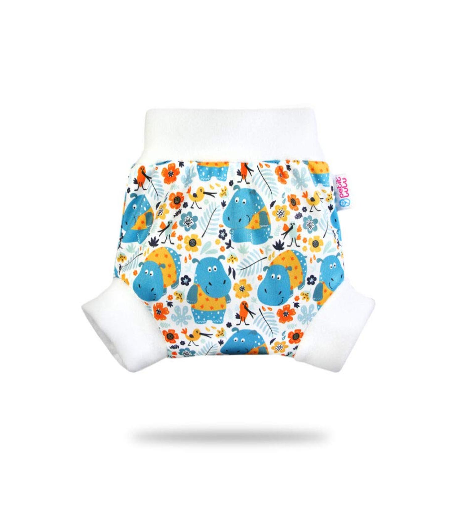 Petit Lulu Size L Pull Up Cloth Nappy Wrap - Washable & Reusable Diaper Cover (Hippos) - Buy Online on GoSupps.com