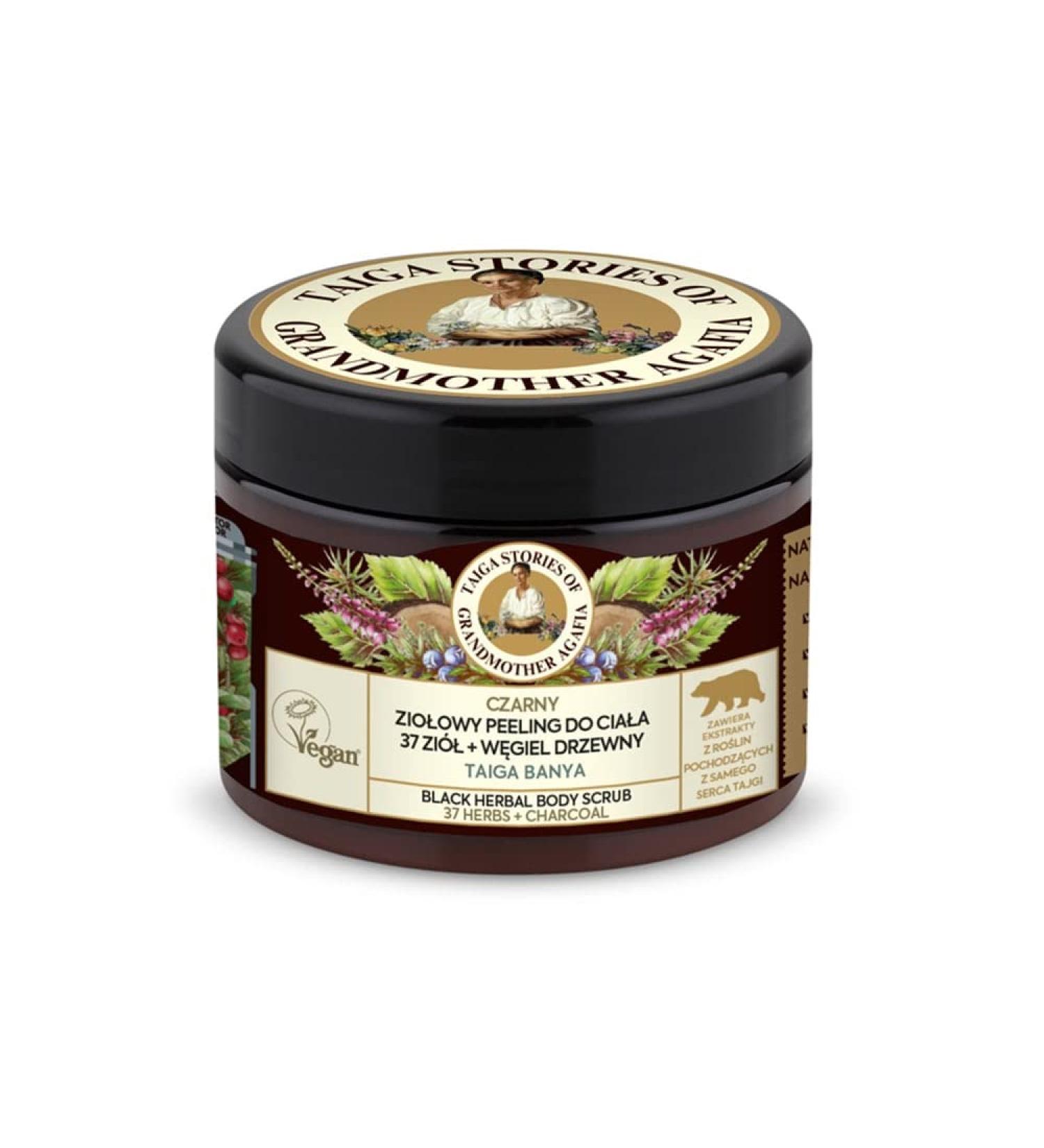 Taiga stories. Black heBabushka Agafjal body scrub 300 ml