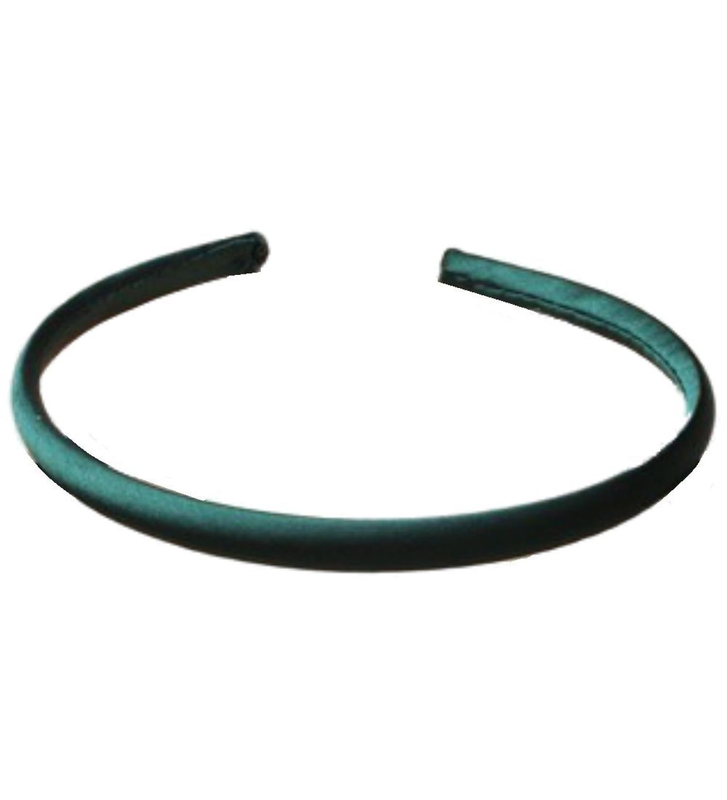 Pritties Accessories headband for girls satin cover 1 cm wide dark green