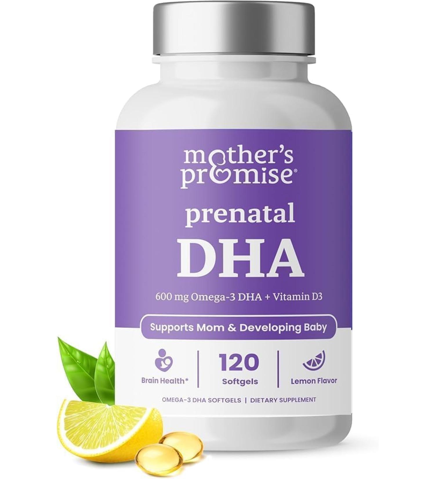 Prenatal DHA for Women 600mg + 400 IU Vitamin D3 | 120 Softgels | Supports Brain Health | Triglyceride Omega 3 Fish Oil DHA Prenatal Vitamins for Pregnancy & Nursing | 300mg per Capsule - Buy Online on GoSupps.com