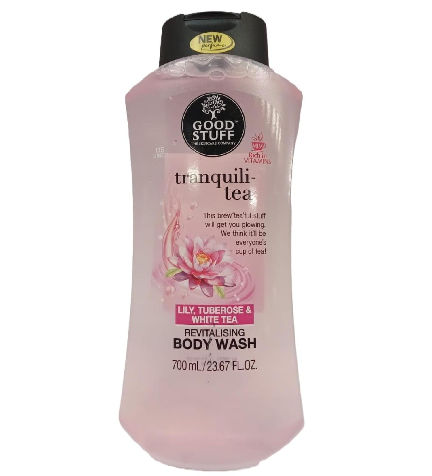 Good Stuff Tranquili-Tea Revitalising Body Wash 700 ml / 23.7 Fl.Oz with in anti-oxidants rich in rooibos tea.
