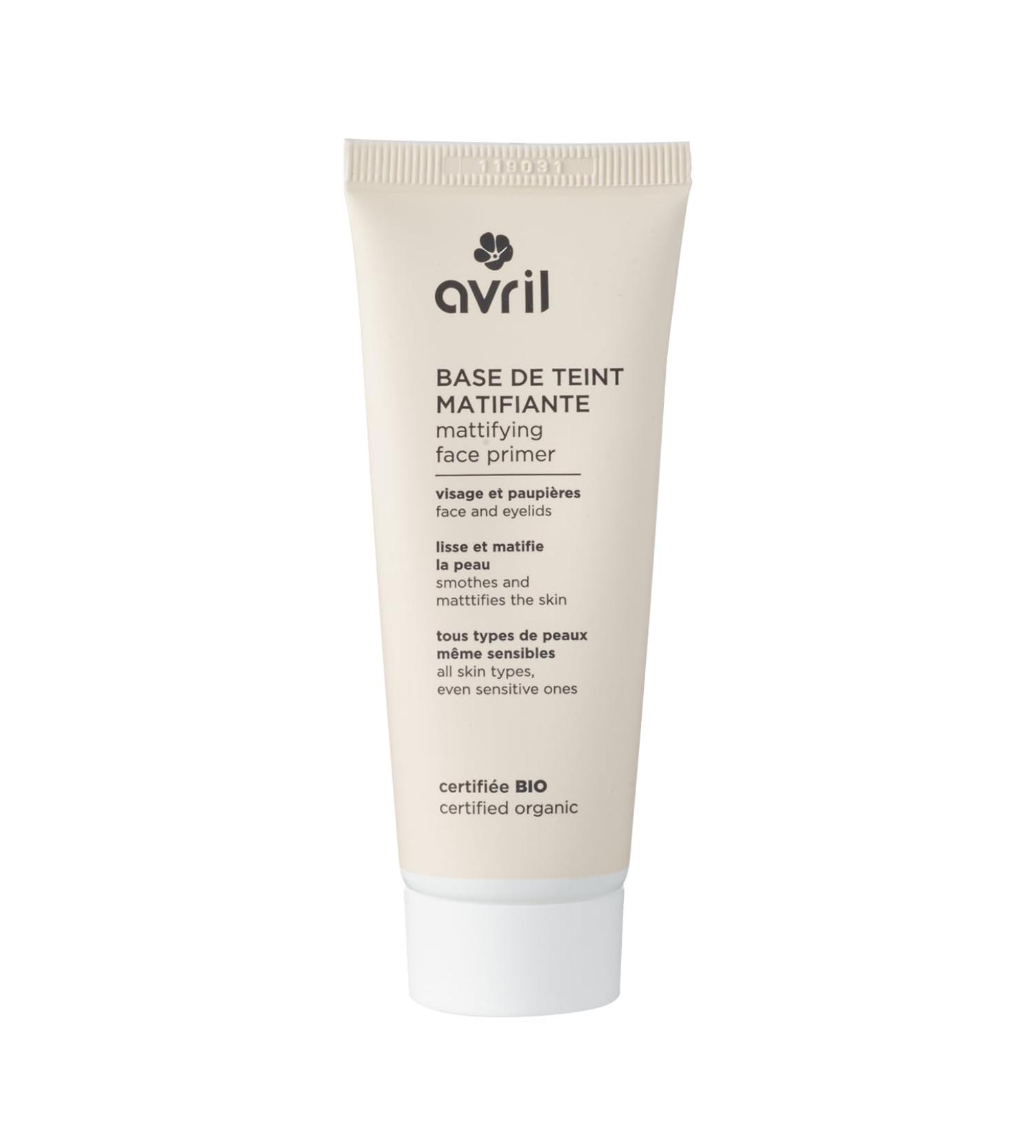 Avril Organic mattifying foundation oilfree texture enriched with shea butter and jojoba seed oil certified Bio Ecocert Made in France 30 ml