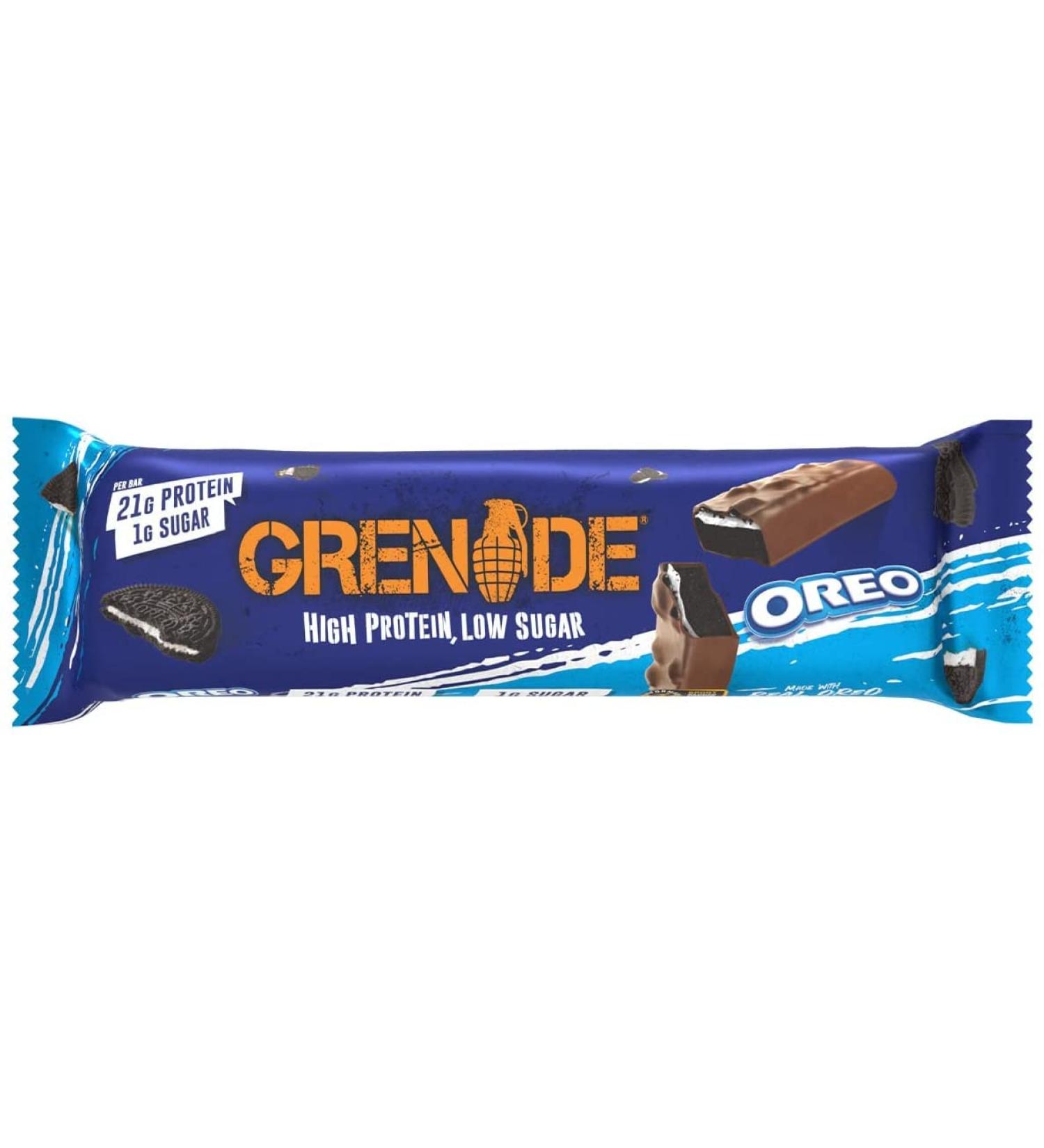 vapewaves Grenade High Protein Low Sugar Bar Oreo 60g Delicious Tasty And Twisty Treat Gift Hamper Christmas Birthday Easter Gift (12) 1.0 count - Buy Online on GoSupps.com