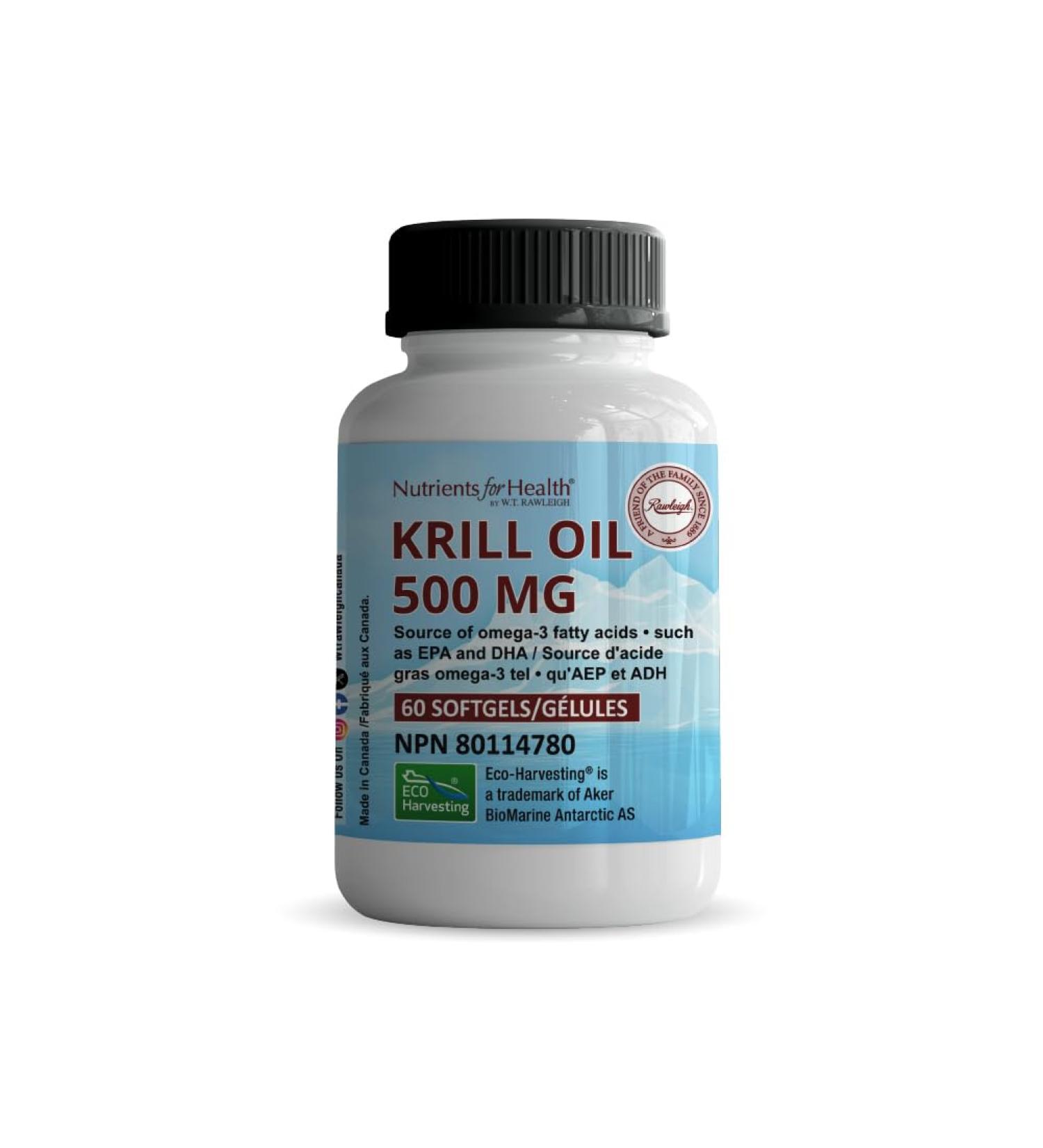 Rawleigh Antarctic Superba Krill Oil 500mg: 60 Softgels - Heart Health Dietary Supplement - Buy Online on GoSupps.com