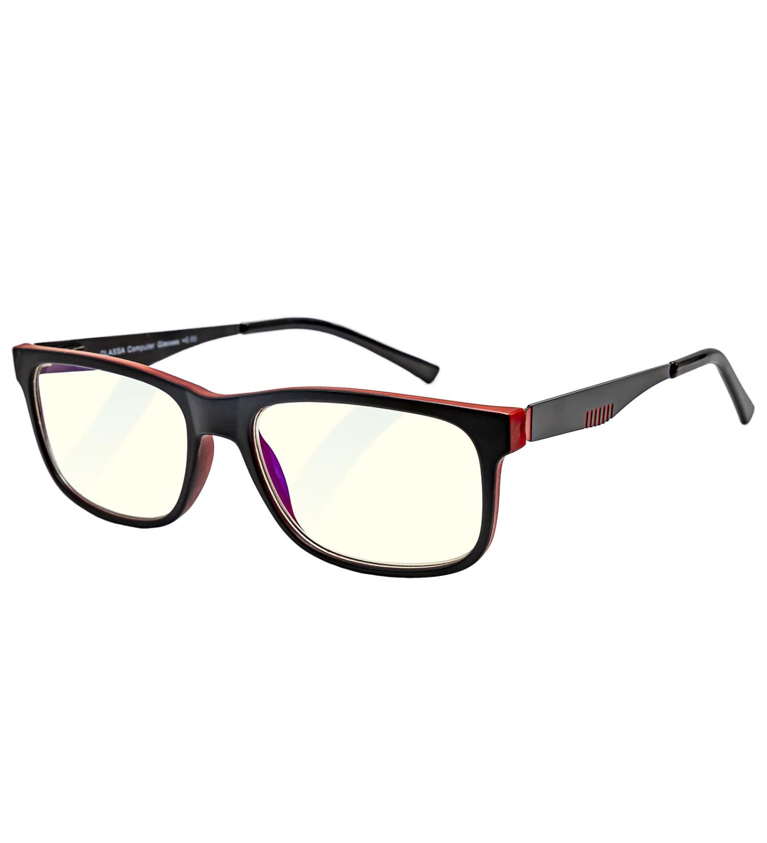 GLASSA PCG 02 Red/Black Blue Light Blocking Glasses - Protect Your Eyes | International Shipping - Buy Online on GoSupps.com