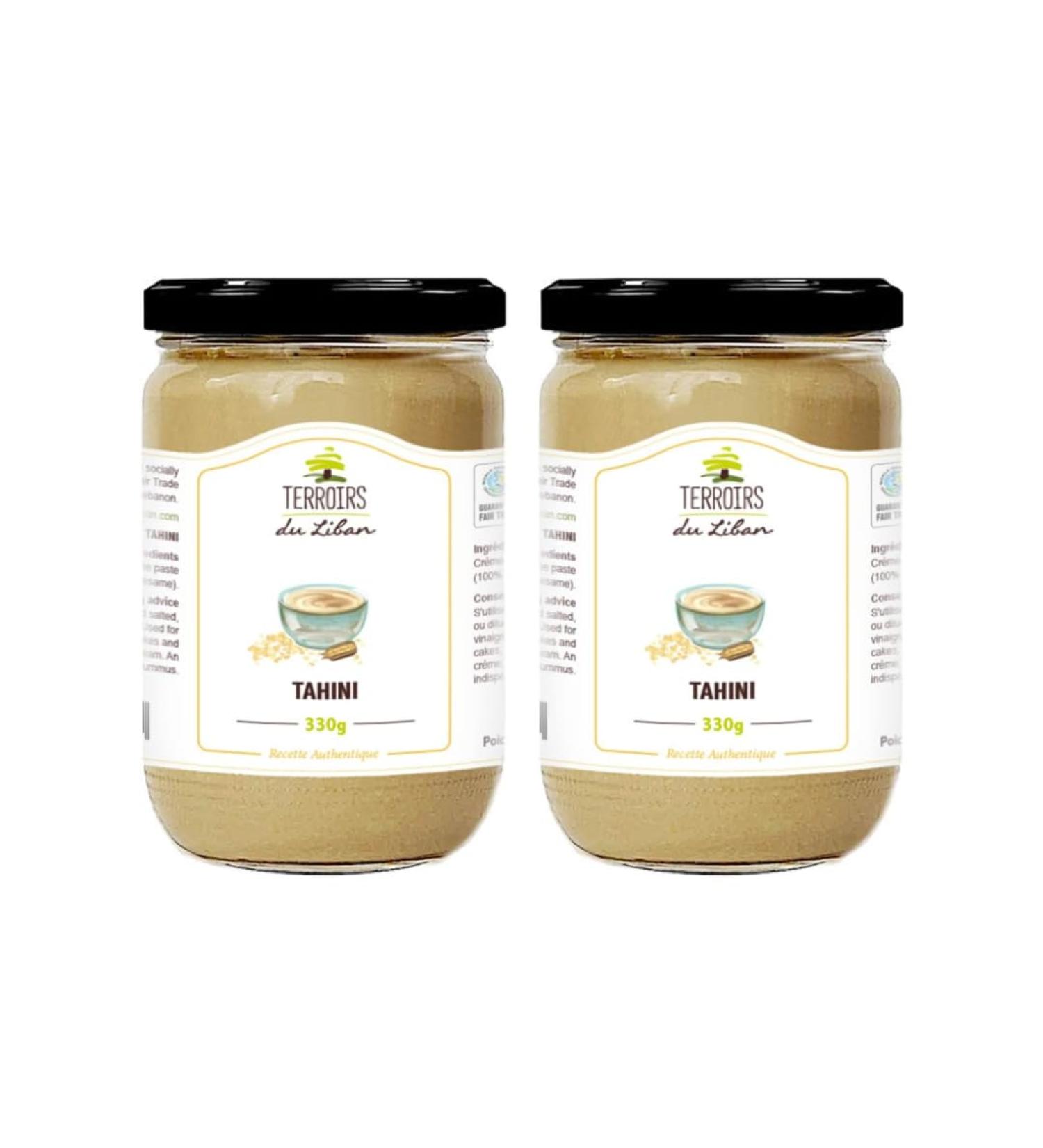 Tahini Libanais Authentique- 100% Pur e de S same- Riche en Prot ines Fibres & Antioxydants Vegan - Certifi Commerce Equitable- 2x330g- Terroirs du Liban - Buy Online on GoSupps.com