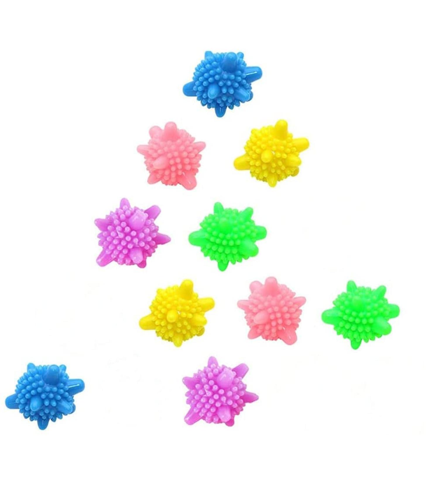 10pcs Solid Laundry Ball Reusable Dryer Cleaning Ball Laundry Scrubbing Balls Tangle-Free For Washing Machine Random Color - Buy Online on GoSupps.com