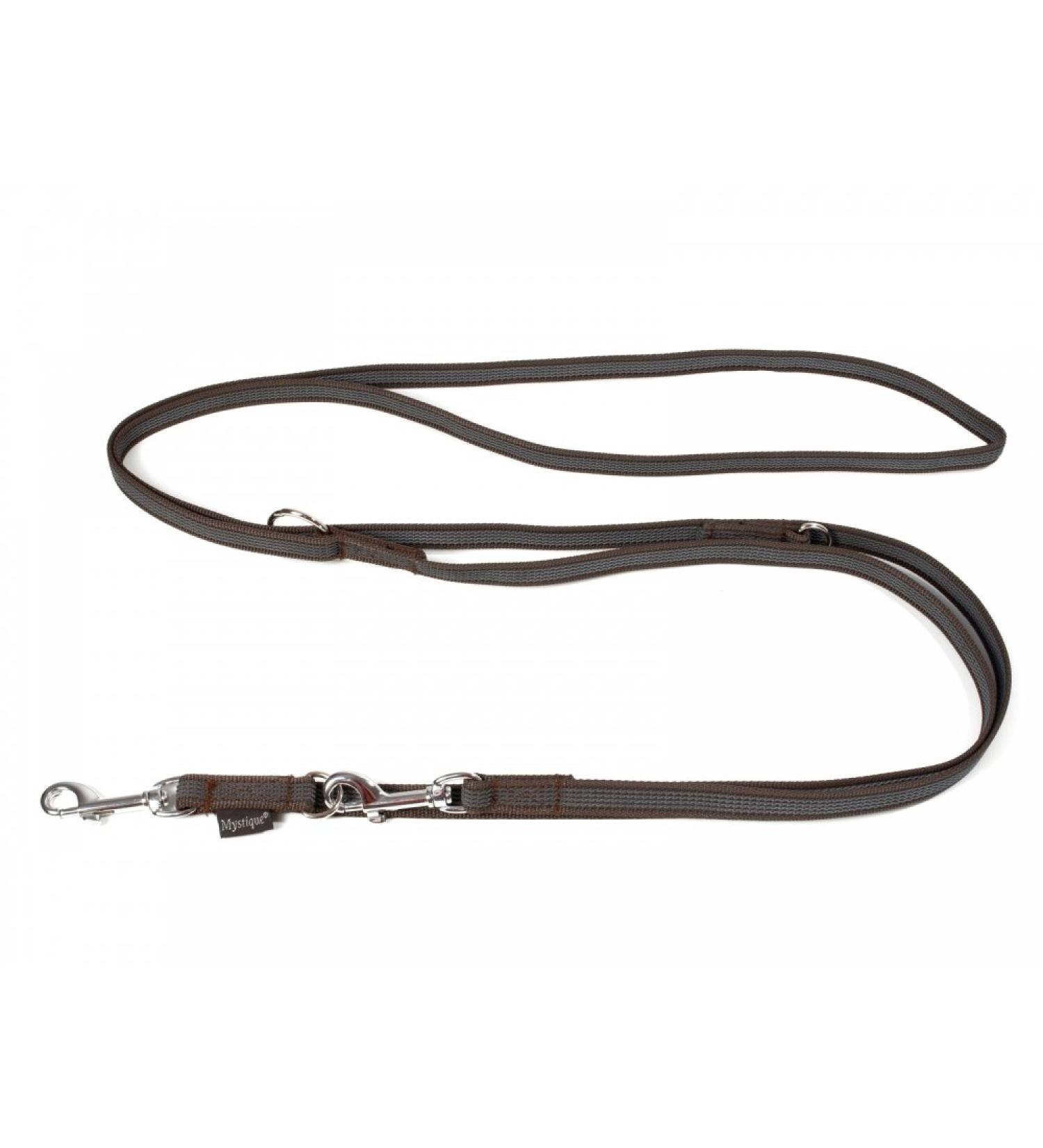 Mystique Rubberized Leash 20mm Standard Carabiner brown 2.5m 2.5m brown