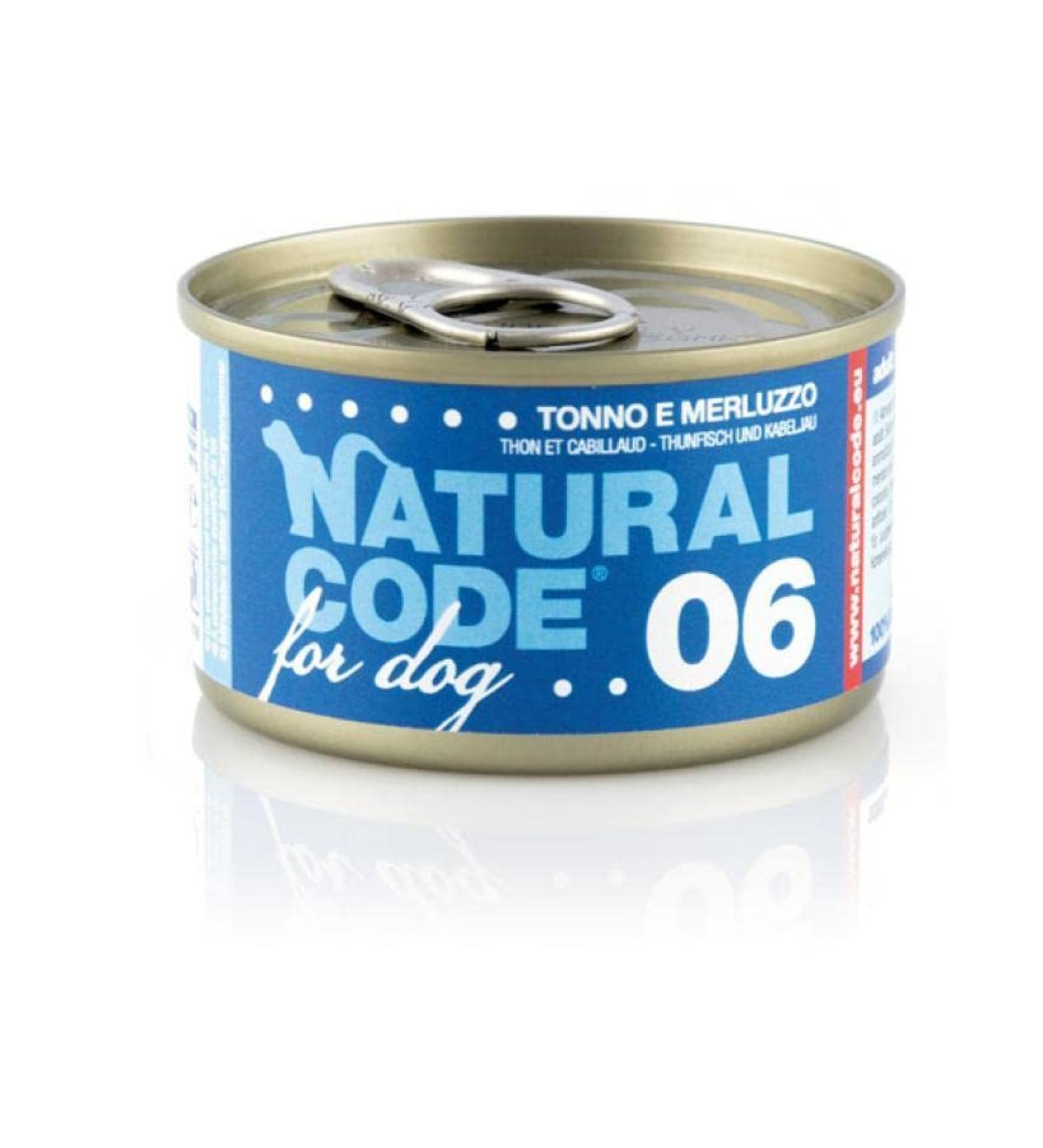 NATURAL CODE Dog 06 TUNA AND COD. 90GR